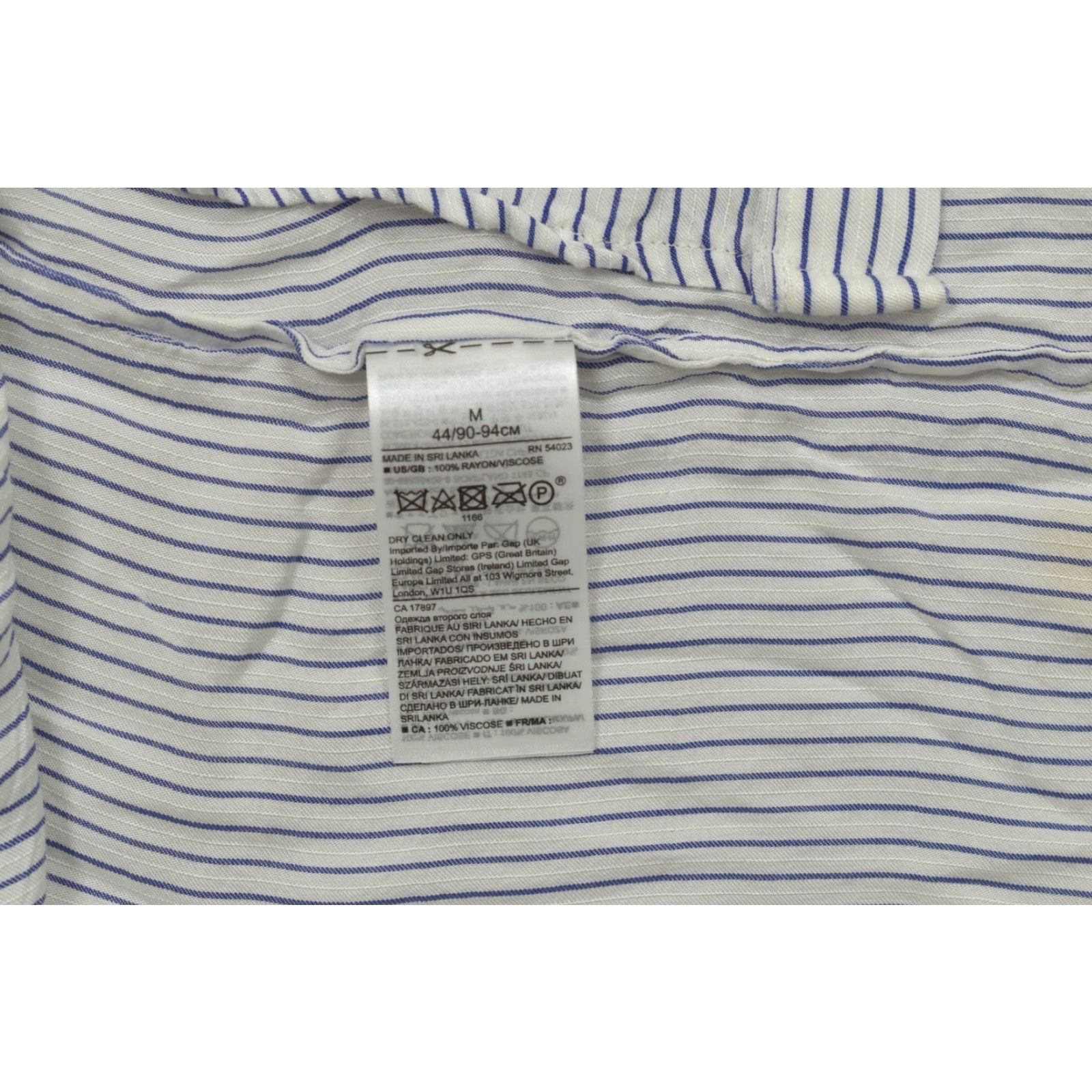 Banana Republic Banana Republic Parker Tunic Fit Shirt Women Medium Blue White Striped Rayon Lon Size M / US 6-8 / IT 42-44 - 7 Thumbnail