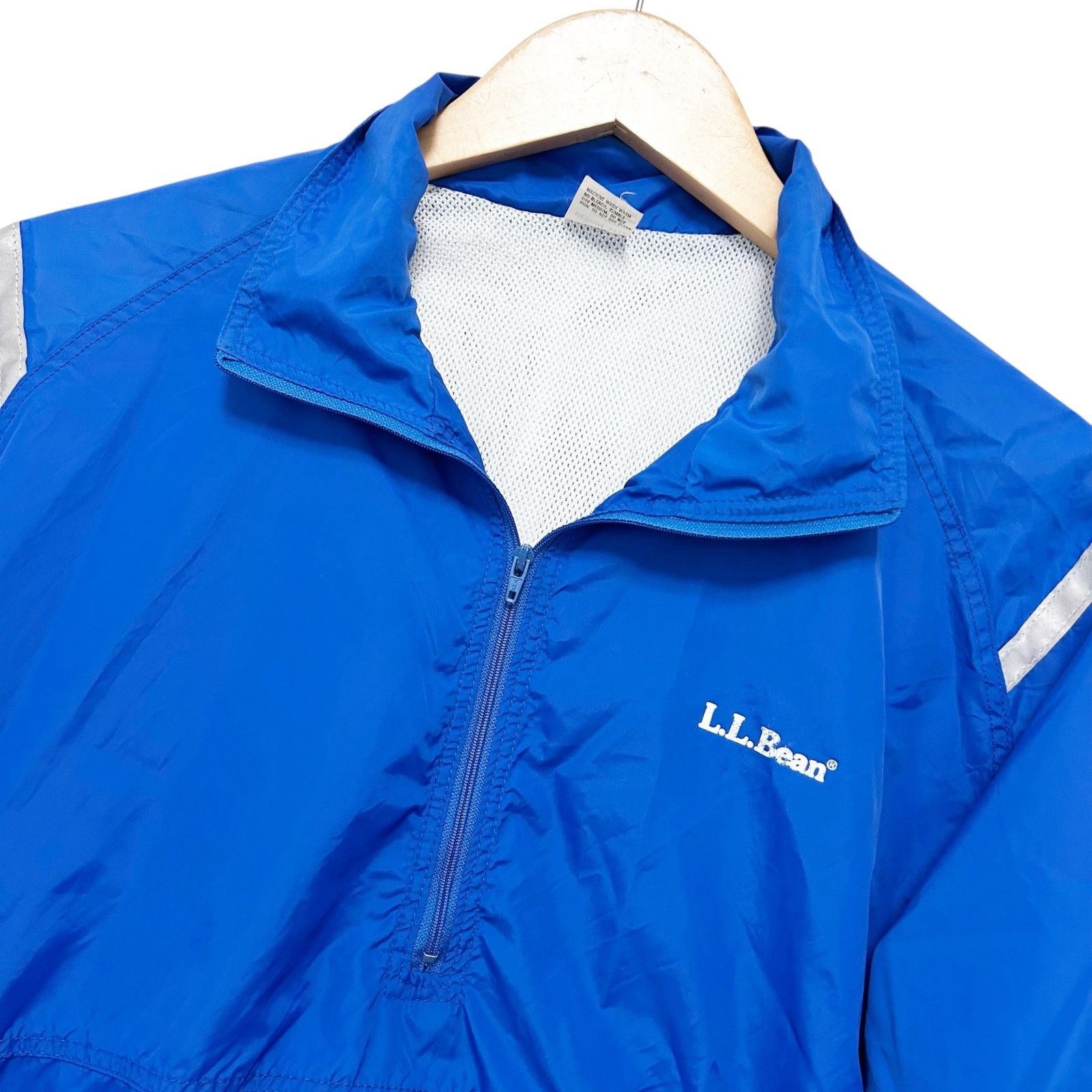 L.L. Bean Vintage LL Bean Blue Quarter Zip Windbreaker Sz M Size US M / EU 48-50 / 2 - 1 Thumbnail