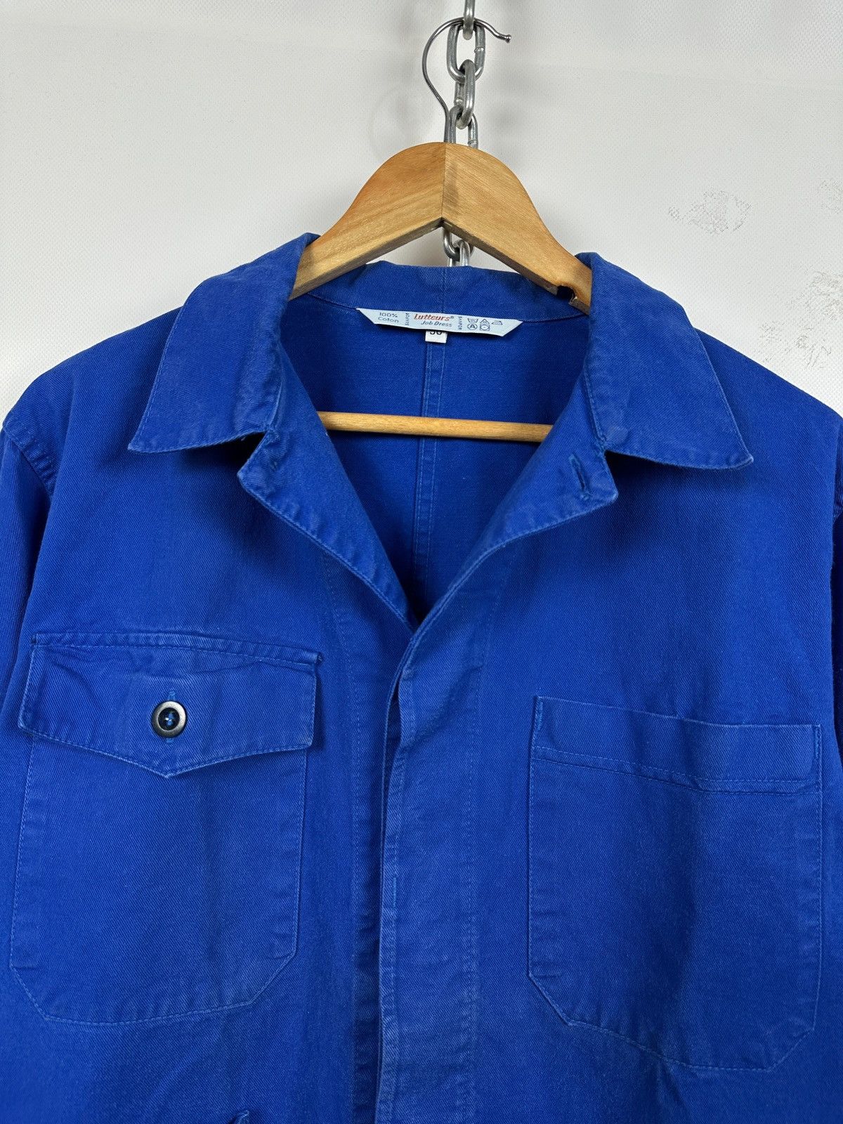 Le Laboureur 80s Vintage Lutteurs French Workwear Sanfor Chore Jacket Size US M / EU 48-50 / 2 - 15 Thumbnail