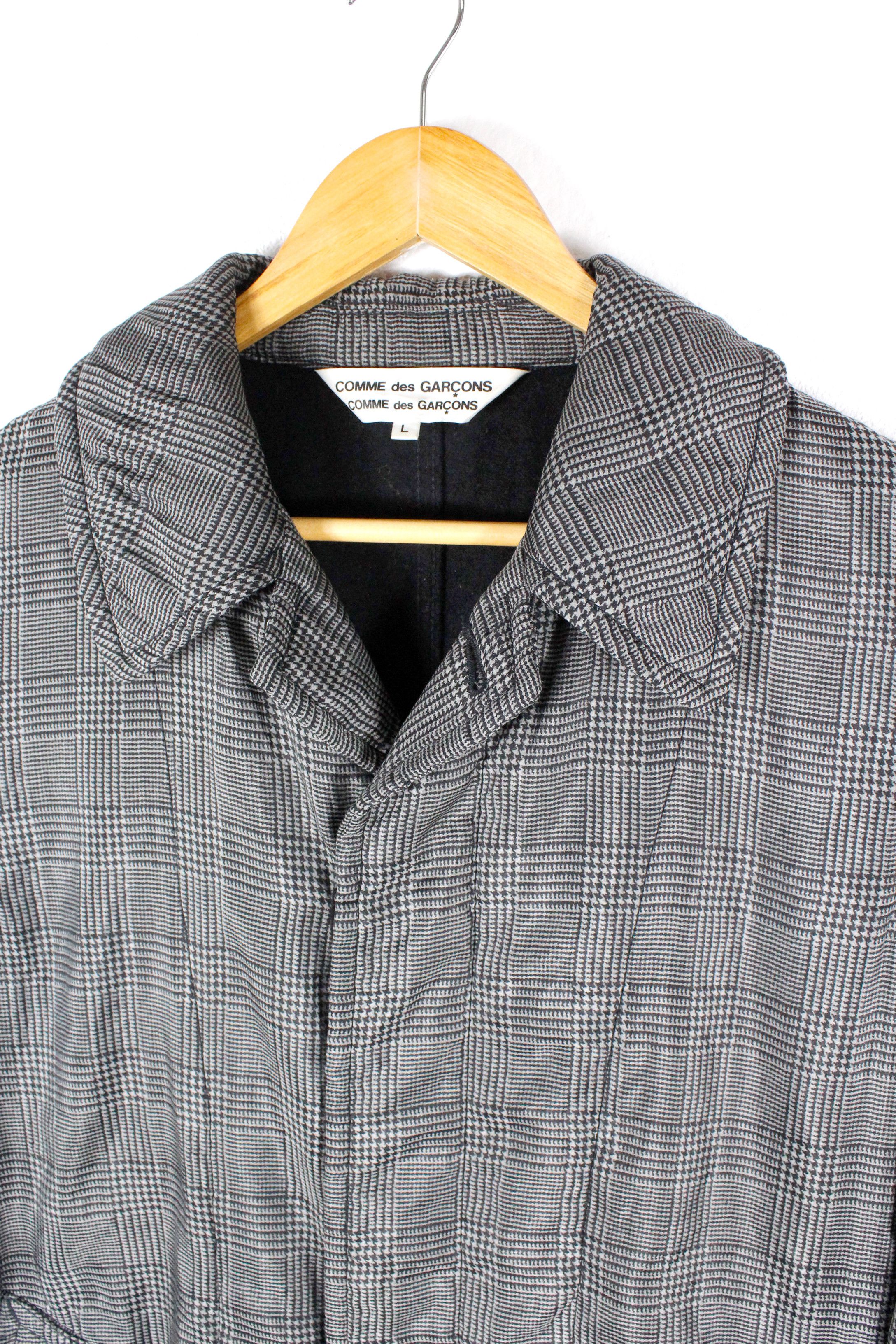 Comme des Garcons Womens Comme des Garcons Houndstooth Silk Nylon Coat Size L / US 10 / IT 46 - 2 Thumbnail