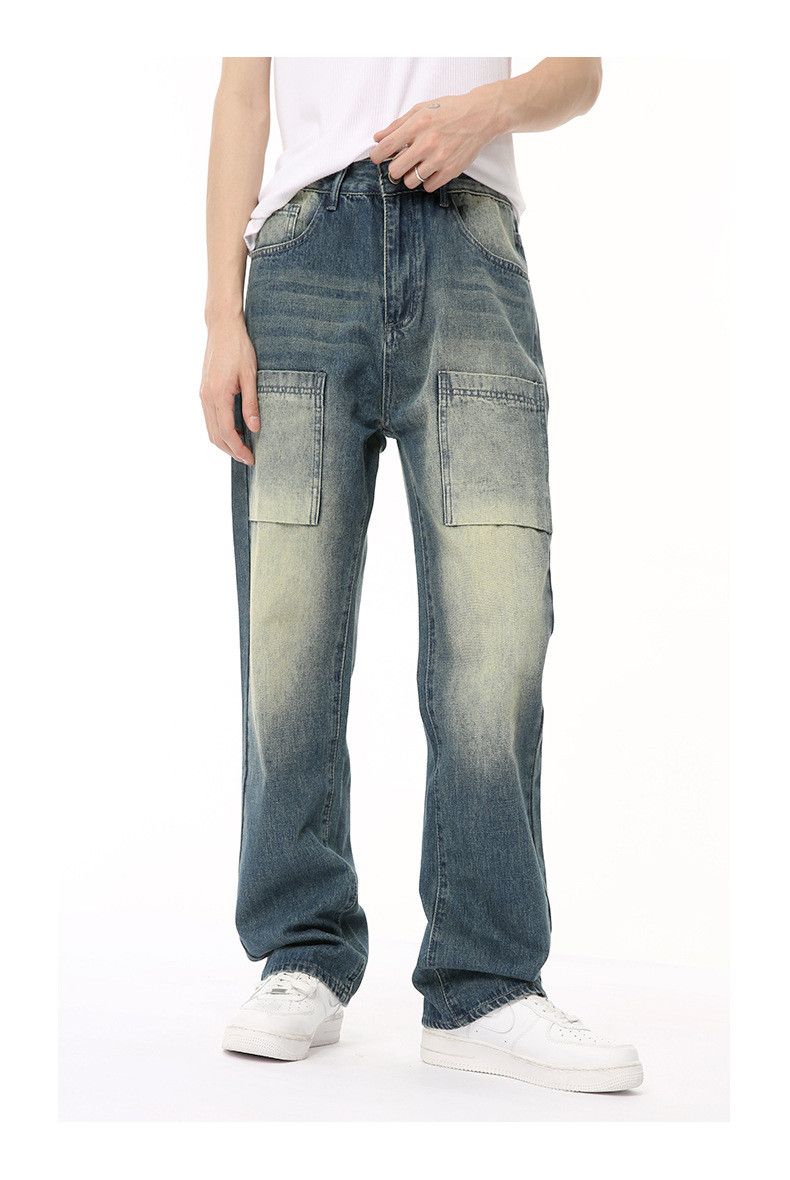 Japanese Brand × Jean High street multi-pocket stitching workwear jeans trend Size US 32 / EU 48 - 3 Thumbnail