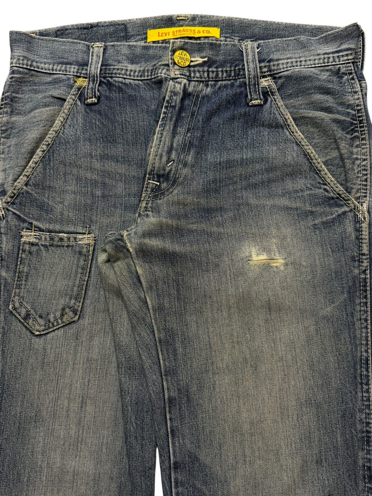 Levi's Vintage Y2K Levis 502 Blue Faded Wash Yellow Tab Regular Fit Size US 31 - 3 Thumbnail
