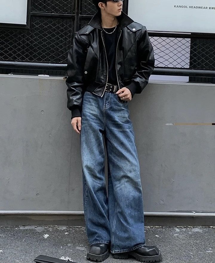 Japanese Brand PU Leather Jacket Coat Streetwear Zipper Size US L / EU 52-54 / 3 - 3 Thumbnail