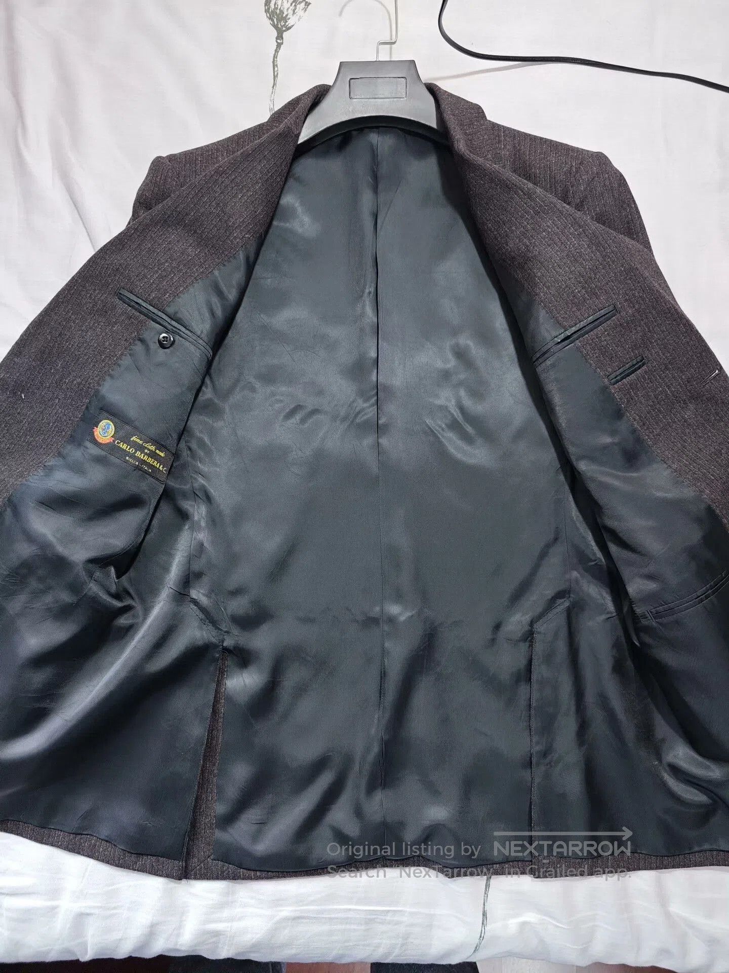 Luciano Barbera Italian Wool Linen Blend Suit Jacket. Size US M / EU 48-50 / 2 - 6 Thumbnail