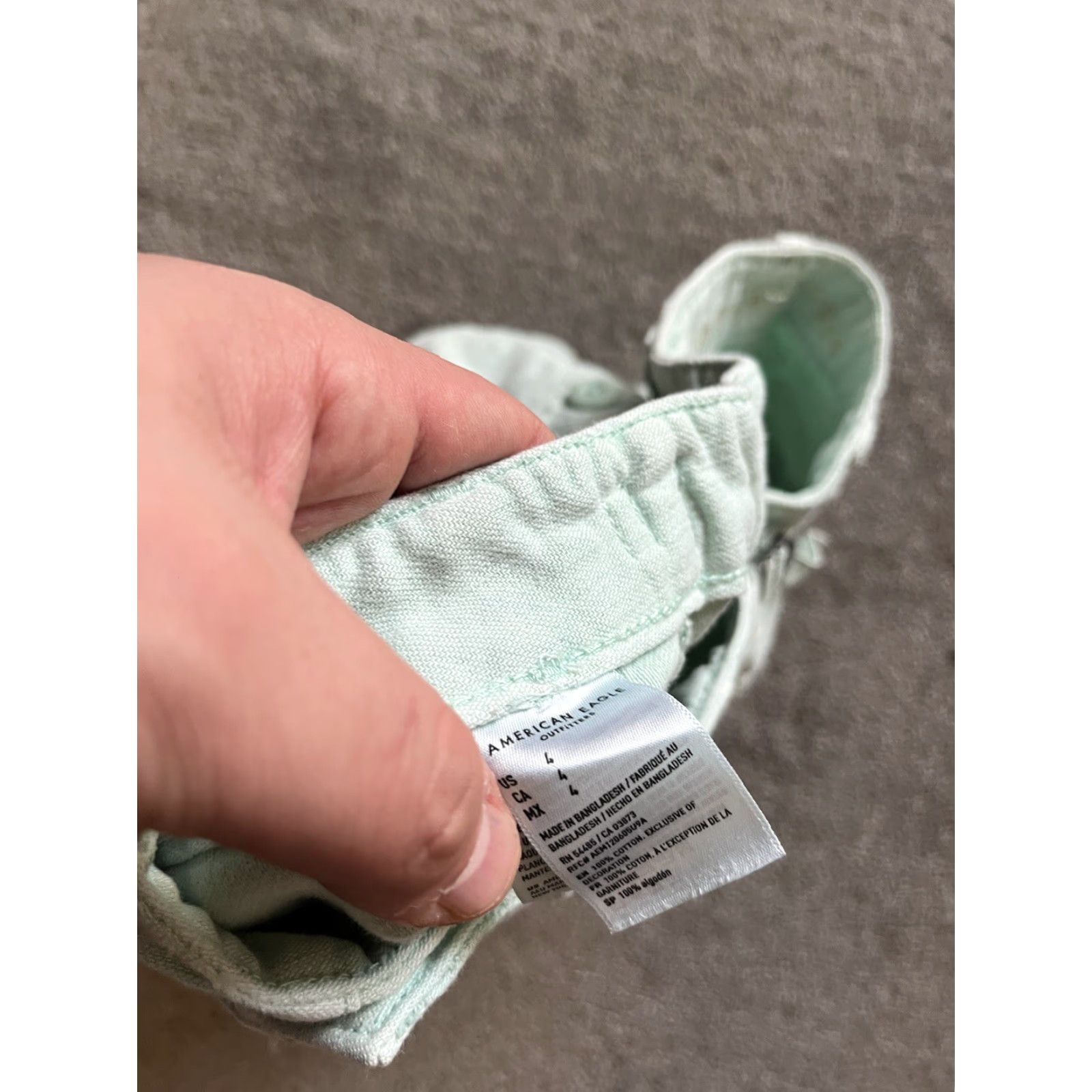 American Eagle Outfitters VINTAGE American Eagle Outfitters Denim Short Women Size 4 Green Buckle Chino Cotton Blend Spandex 90s Theme Womens Size 27" / US 4 / IT 40 - 4 Thumbnail
