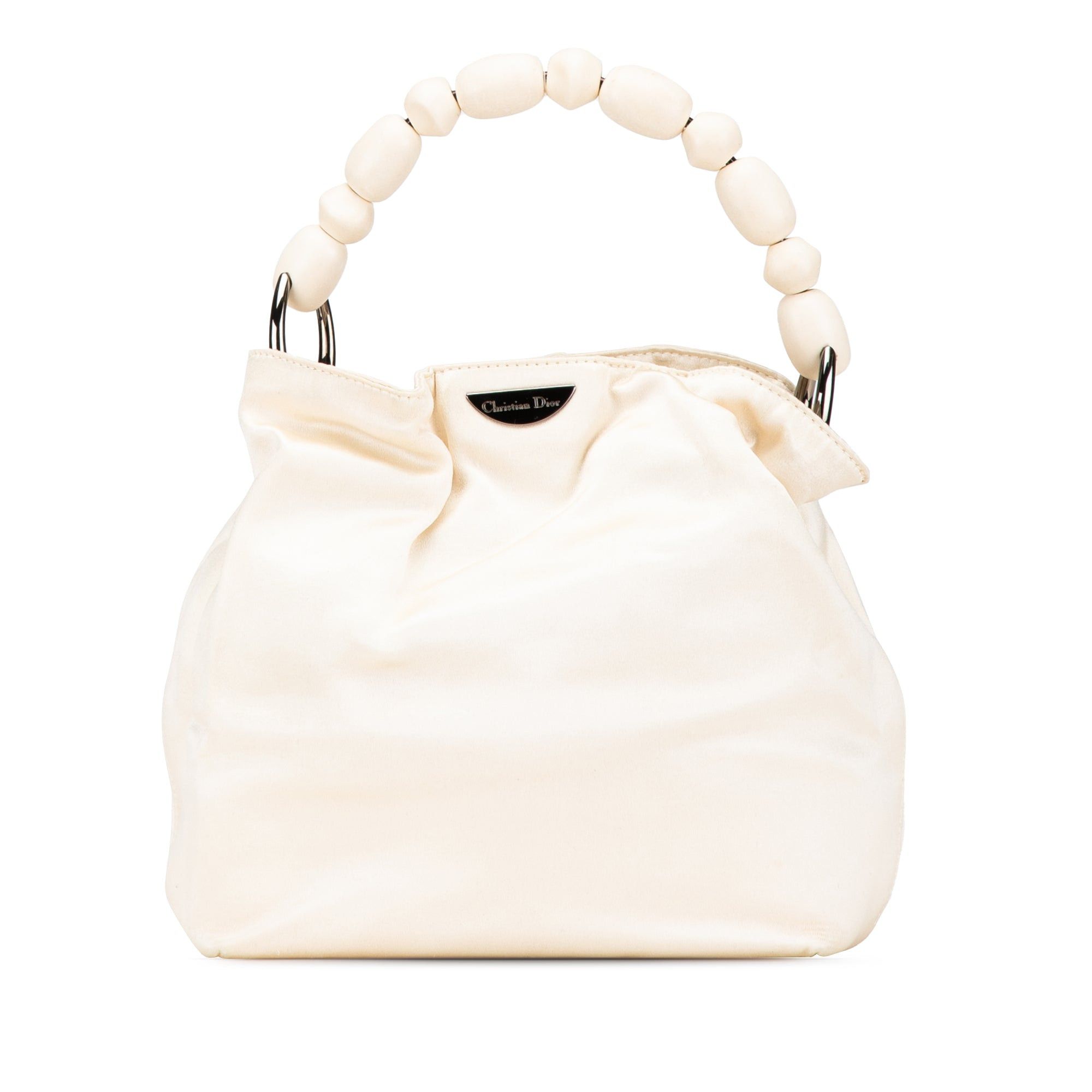 Dior Dior Satin Malice Pearl Handbag White Size ONE SIZE - 1 Thumbnail