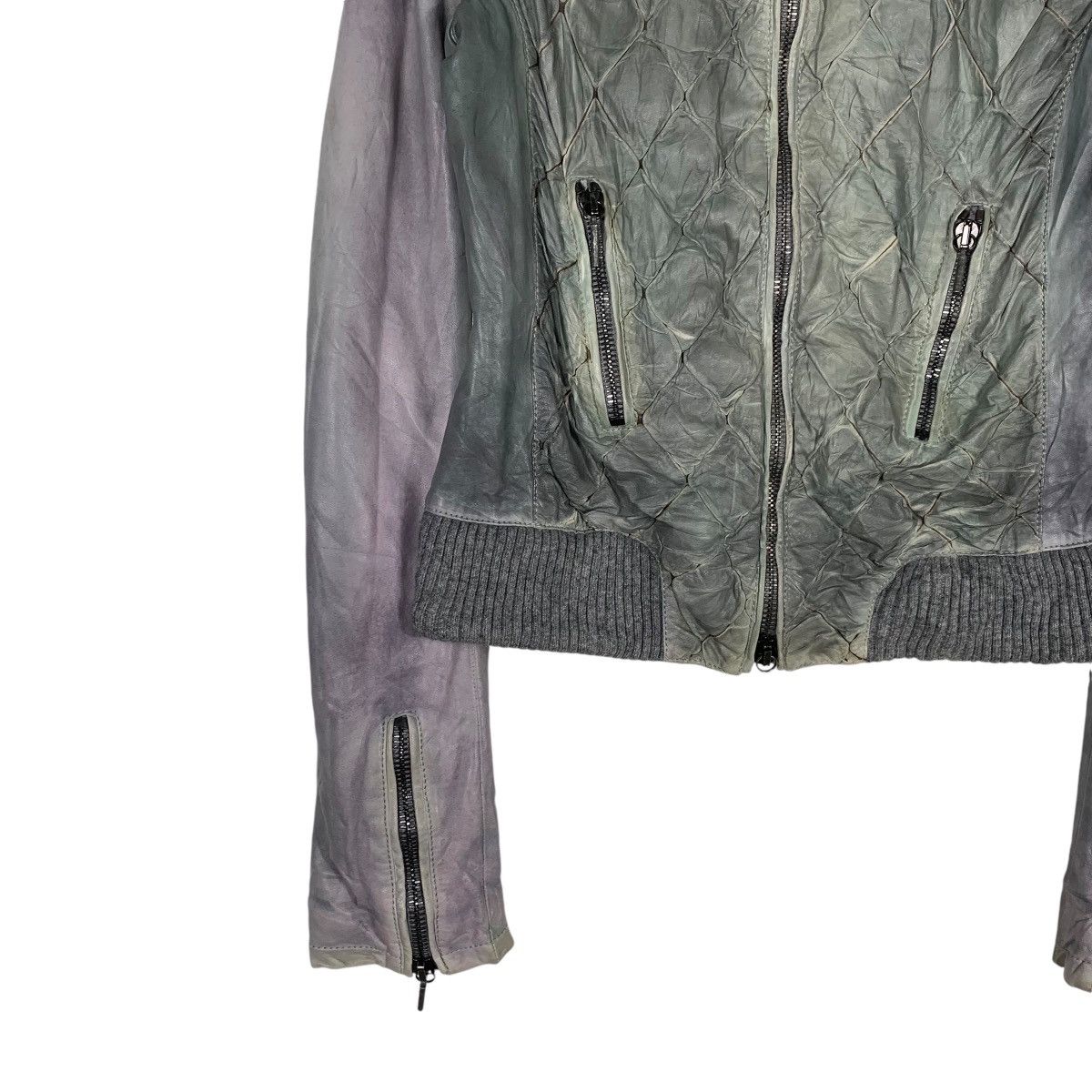 Other Nice Design Pre.. W Milano Artisanal Crop Leather Jacket Size M / US 6-8 / IT 42-44 - 3 Thumbnail