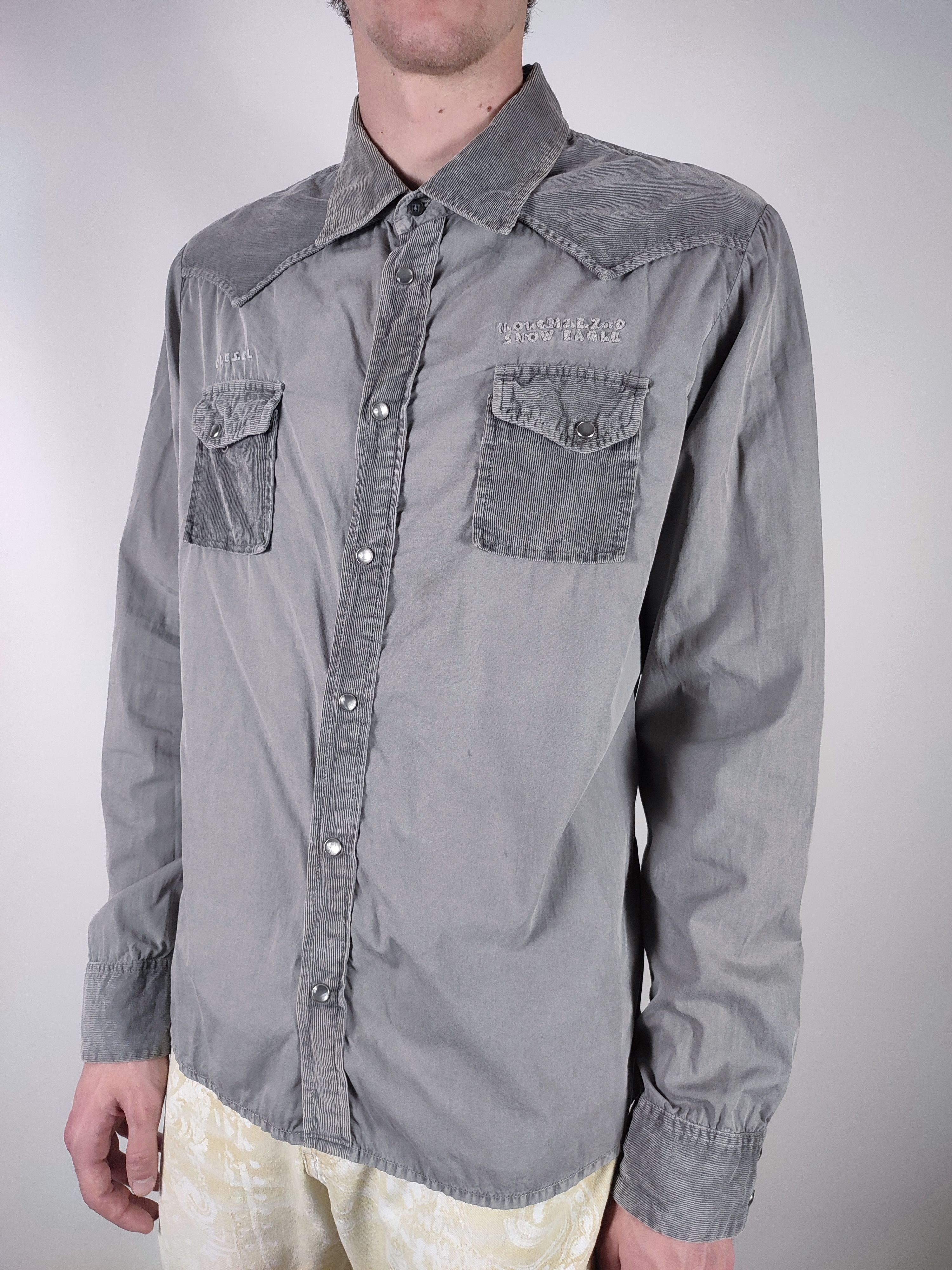 Diesel Diesel Corduroy Embroidered Eagle Shirt Size US L / EU 52-54 / 3 - 3 Thumbnail