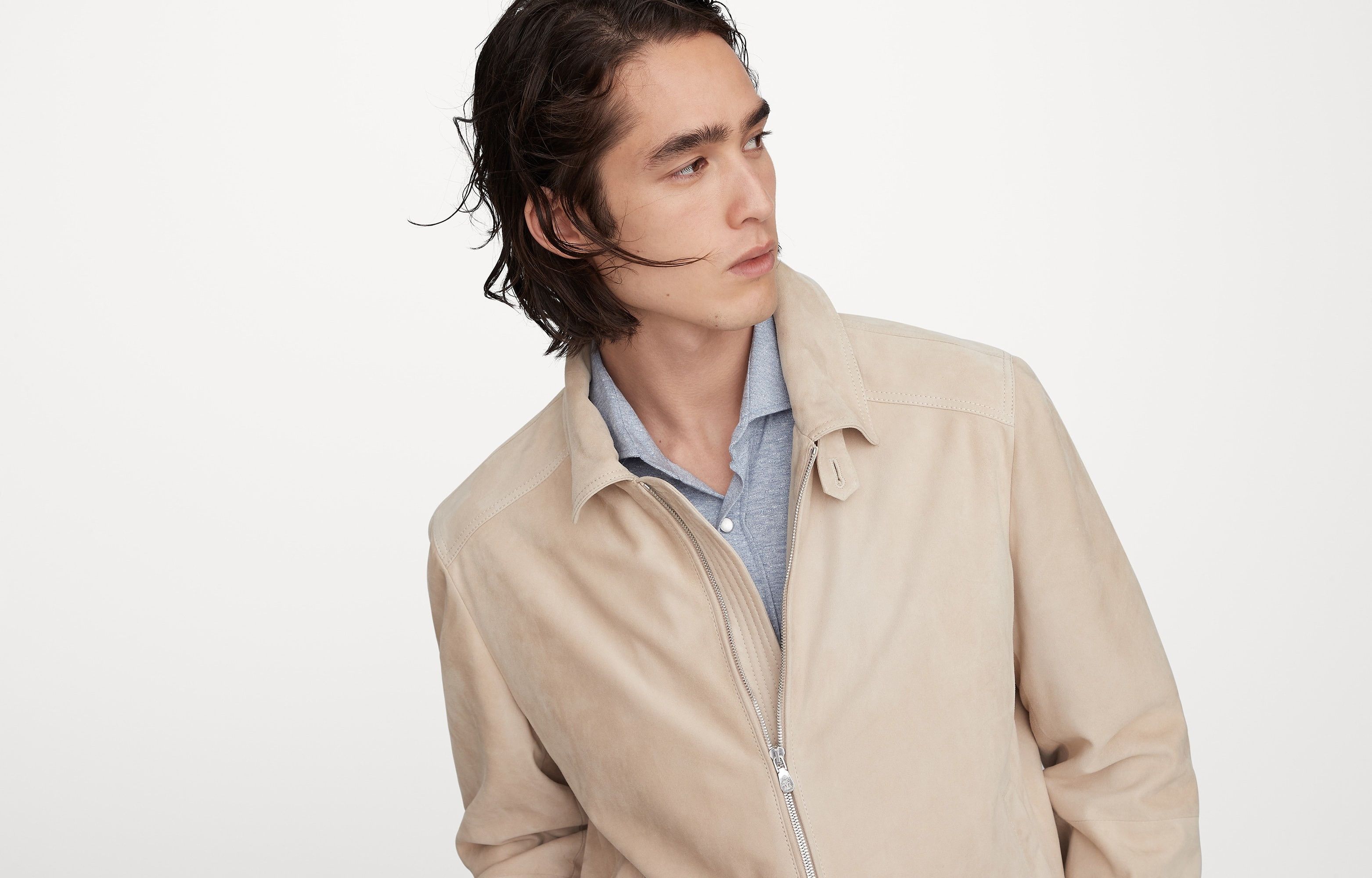 Brunello Cucinelli o1la1rc1a0425 Leather Jacket in Natural Size US S / EU 44-46 / 1 - 2 Thumbnail