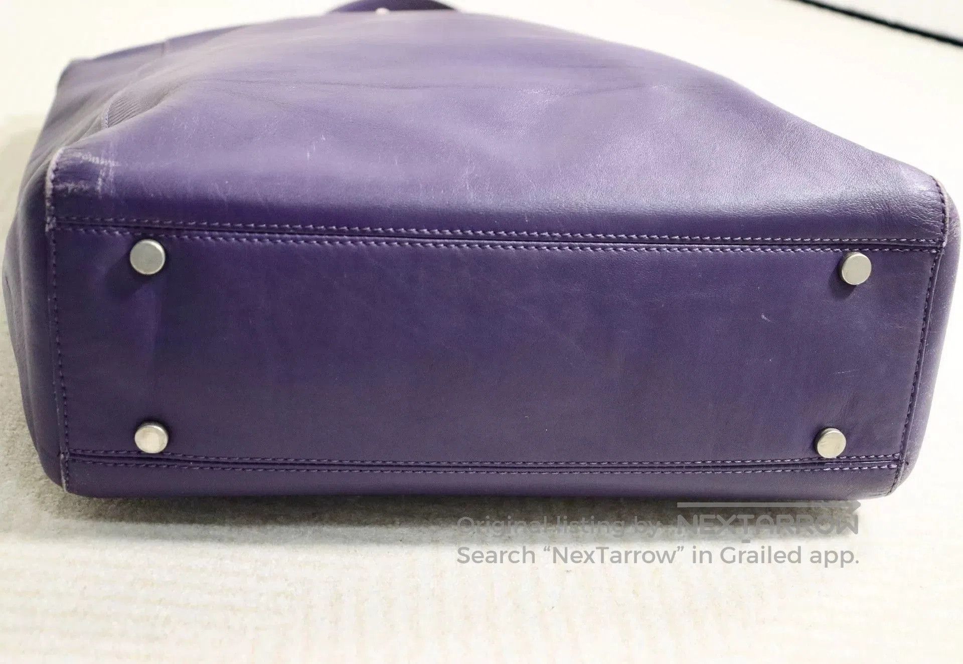 Maison Margiela Maison Margiela Purple Leather Tote Bag. Size ONE SIZE - 8 Thumbnail