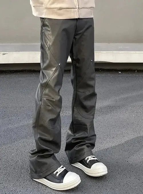 VIBE Streetwear Casual Straight Leg Leather Pant Size US 33 - 1 Thumbnail