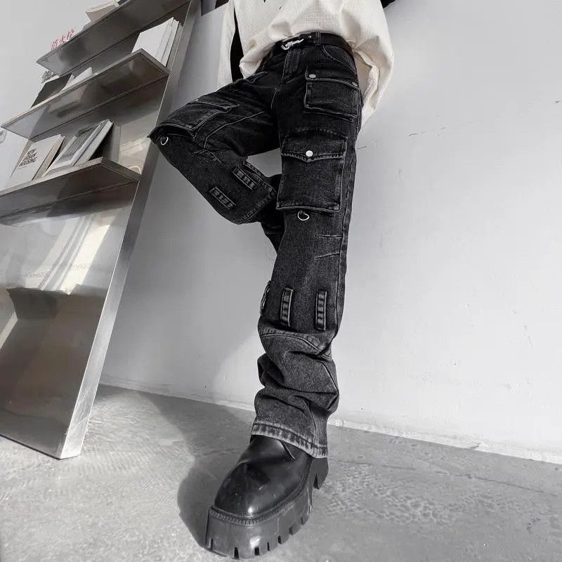 Japanese Brand × Jean Cargo Wide Leg Jeans, Grunge Jeans Size US 30 / EU 46 - 3 Thumbnail