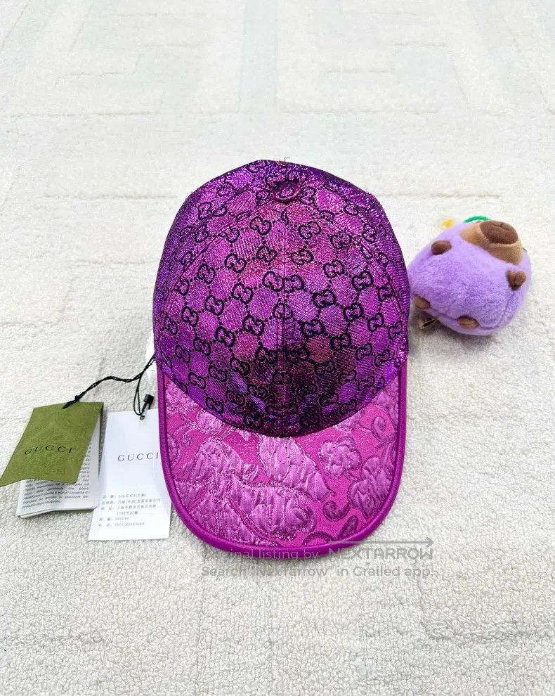 Gucci Gucci Purple full-print double G cap Size ONE SIZE - 1 Thumbnail
