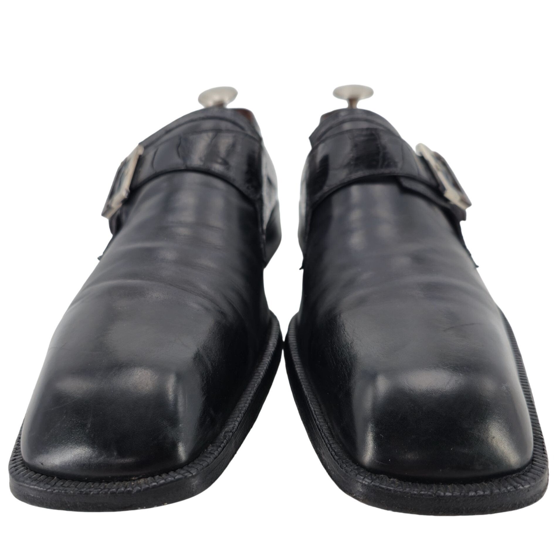 Paciotti Cesare Paciotti Mens 12 Italy Black Leather Alligator Monk Size US 12 / EU 45 - 3 Thumbnail