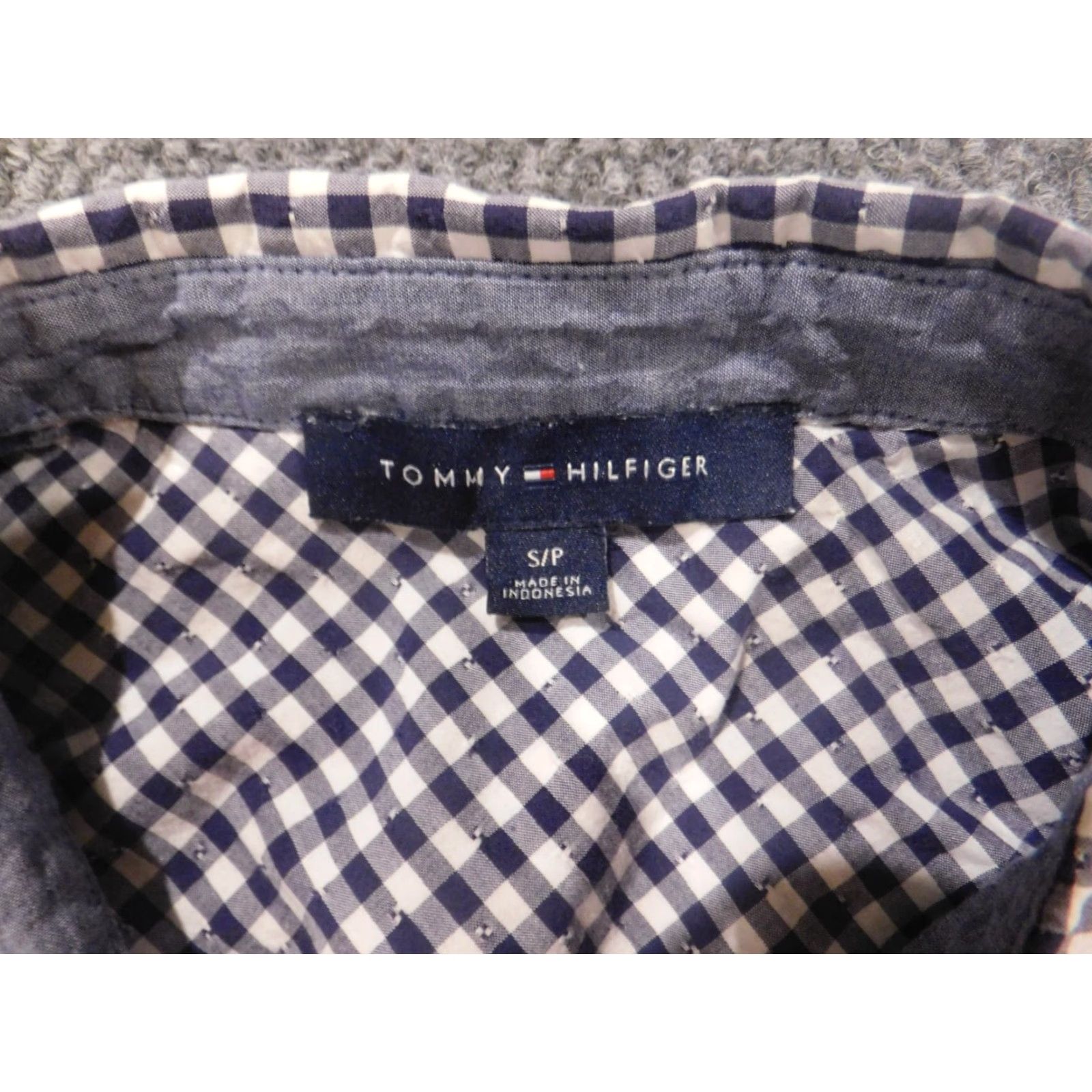 Tommy Hilfiger Tommy Hilfiger Womens Blouse Button-Up Purple Plaid Small S Crew Neck Casual Long Sleeve 100% Cotton Down Lightweight Basic Regular Womens Size S / US 4 / IT 40 - 4 Thumbnail