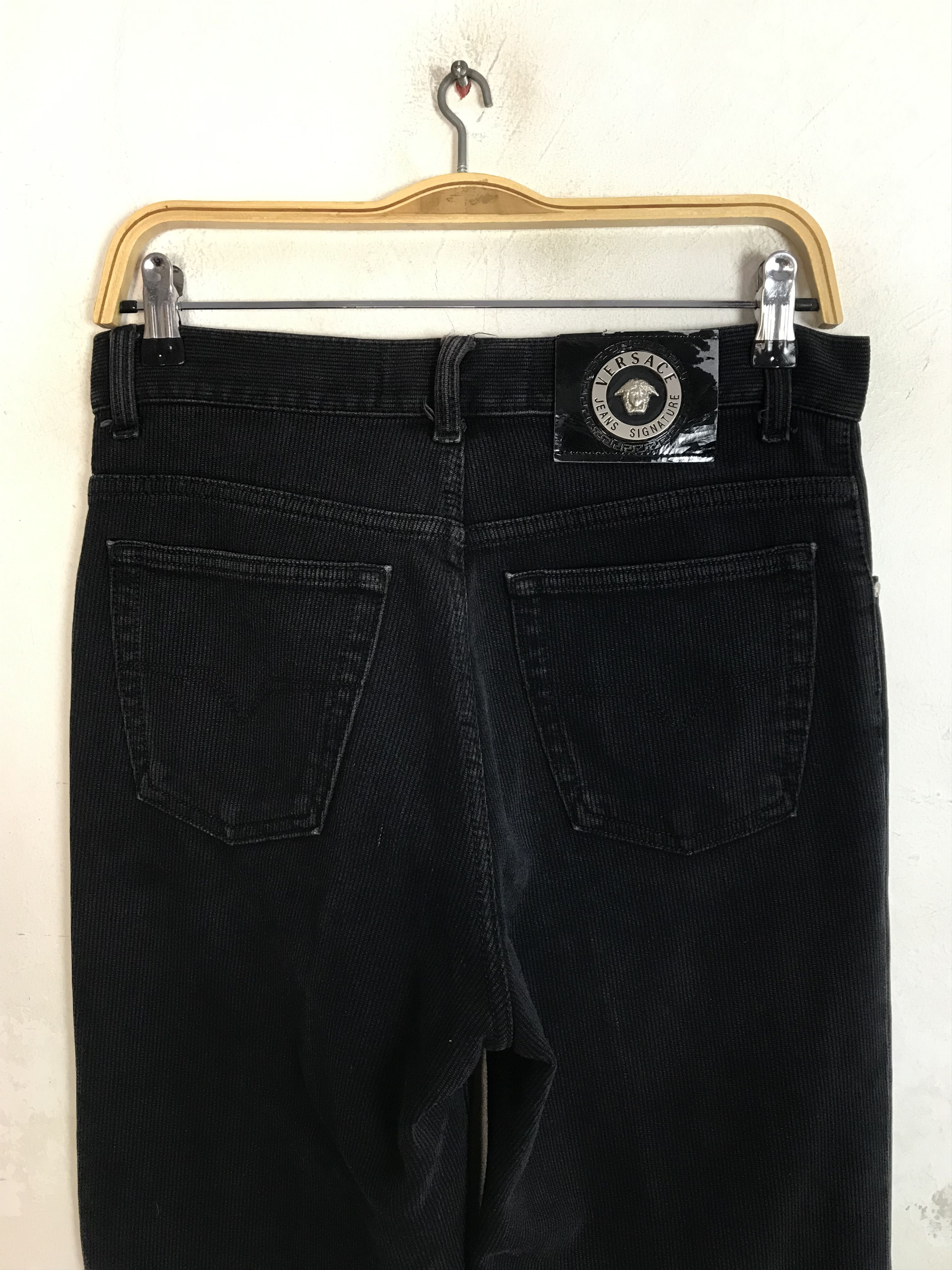 Versace Jeans Couture Versace Jeans Couture Signature Corduroy Black Straight Cut Size US 30 / EU 46 - 5 Thumbnail