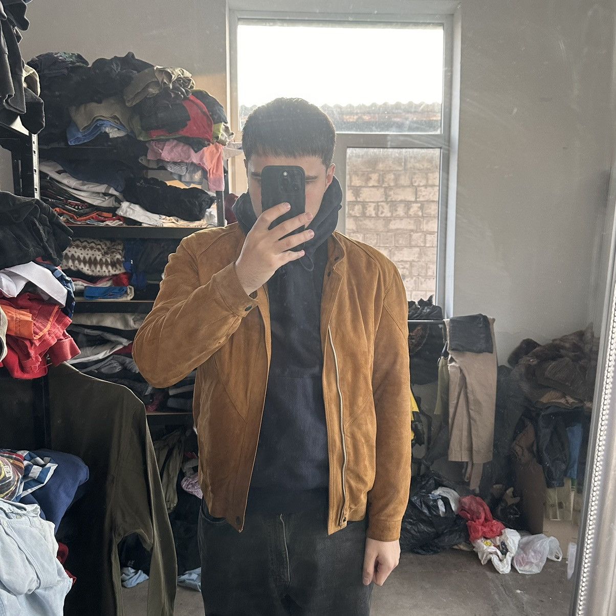 Other VINTAGE SUEDE LEATHER TRUCKER JACKET Size US M / EU 48-50 / 2 - 8 Thumbnail