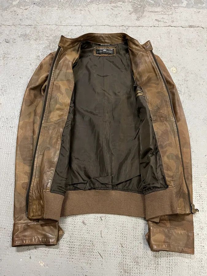 Daniele Alessandrini Daniele Alessandrini Brown Camo Leather Jacket Size US S / EU 44-46 / 1 - 8 Thumbnail