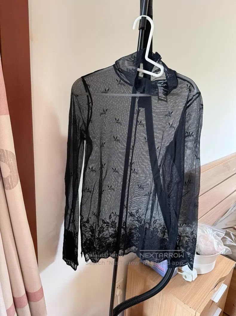 Ann Demeulemeester Ann Demeulemeester Black classic sheer lace top Size XS / US 0-2 / IT 36-38 - 4 Thumbnail