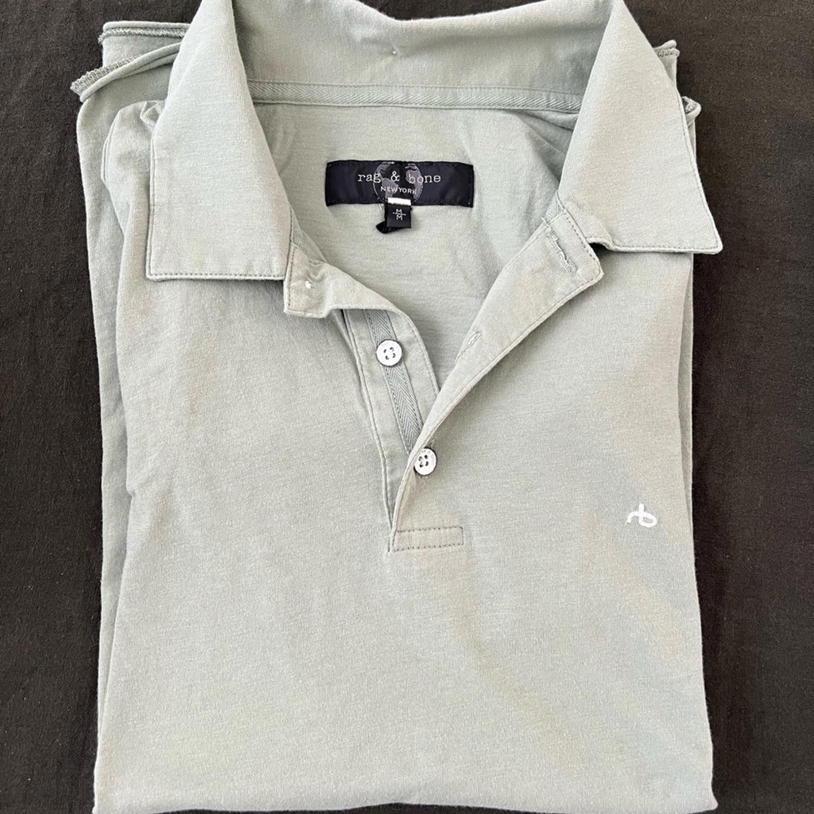 Rag & Bone Rag & Bone Light Green Polo Size US M / EU 48-50 / 2 - 2 Thumbnail