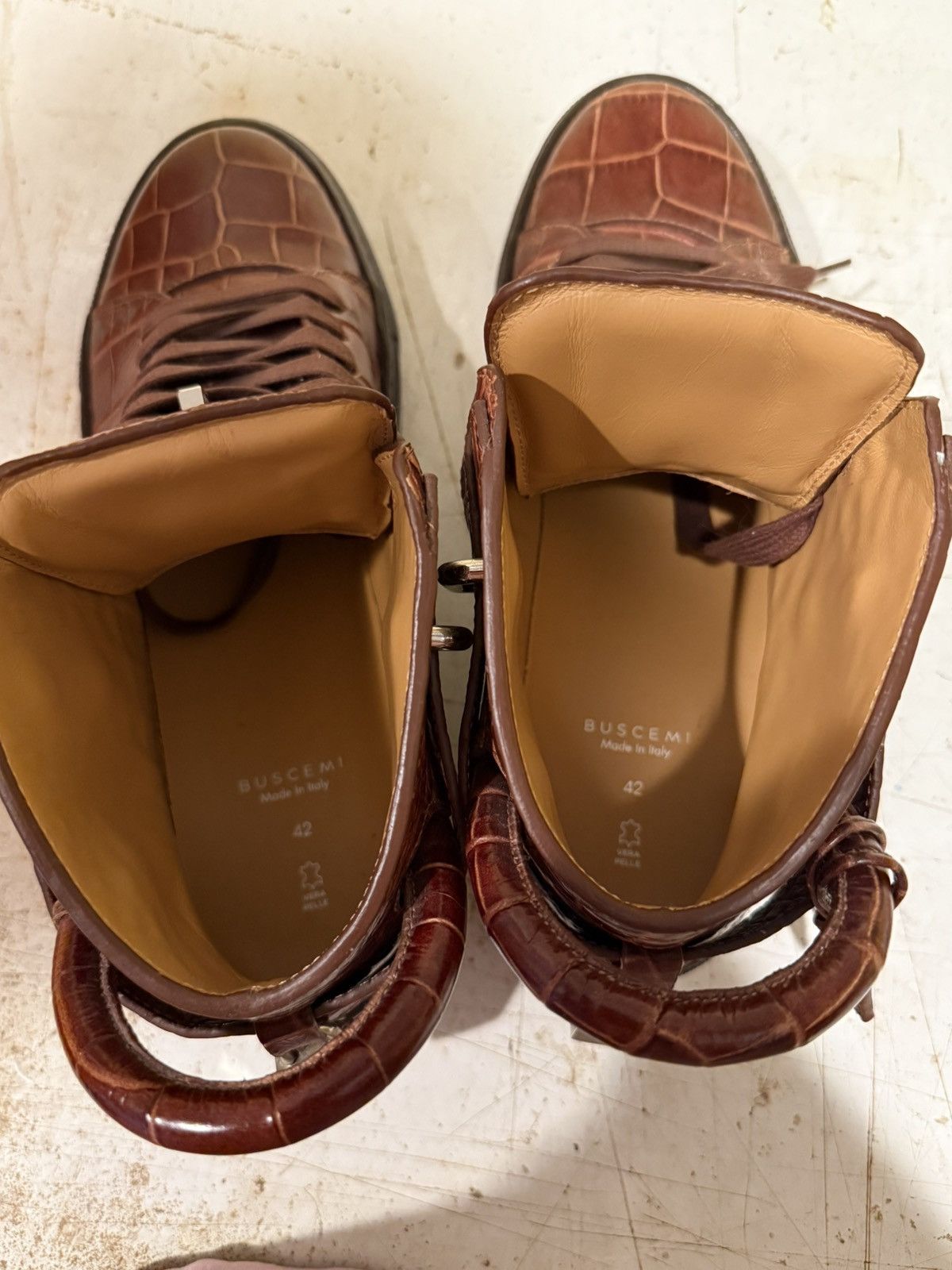 Buscemi Buscemi Men's Brown Trainers crocodile Size US 9 / EU 42 - 9 Thumbnail
