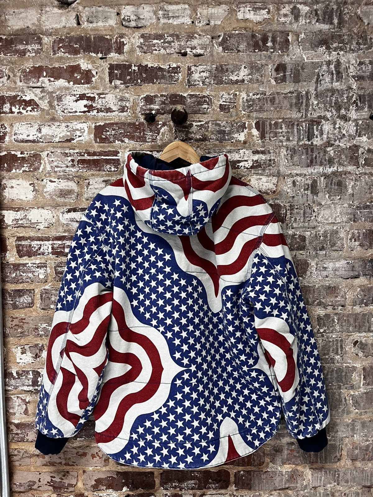 Supreme Supreme Flag Quilted Hoodie Size US M / EU 48-50 / 2 - 2 Thumbnail