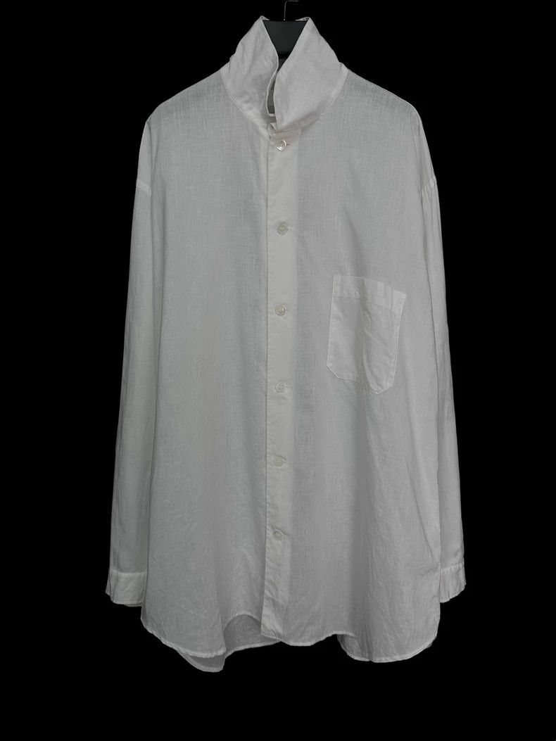 Yohji Yamamoto Yohji Yamamoto 80s Maru Text Distortion White Shirt 2505-Ne Size US M / EU 48-50 / 2 - 3 Thumbnail