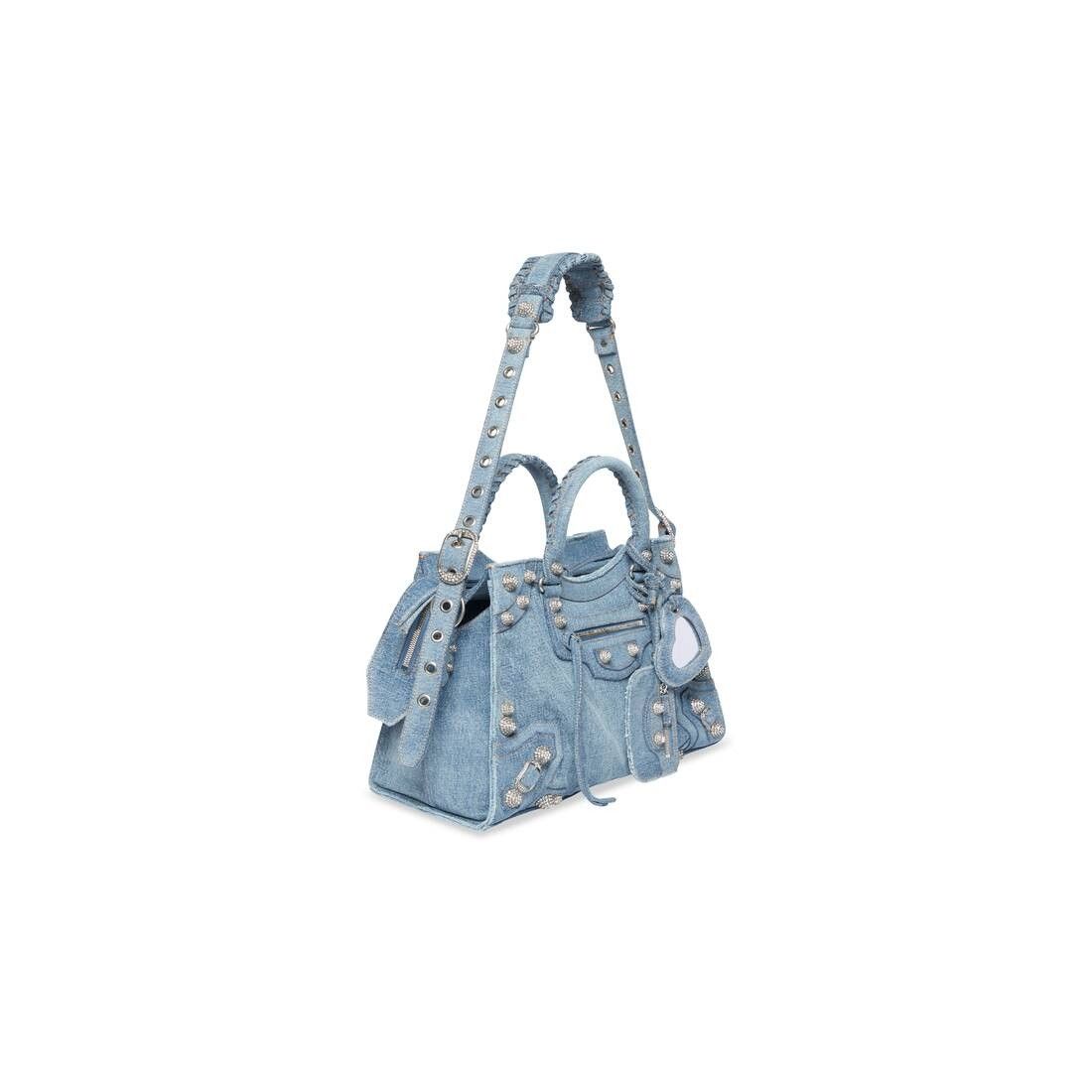 Balenciaga o1mt1gz0125 Size: OS / Neo Cagole City Handbag Denim Blue Size ONE SIZE - 2 Thumbnail