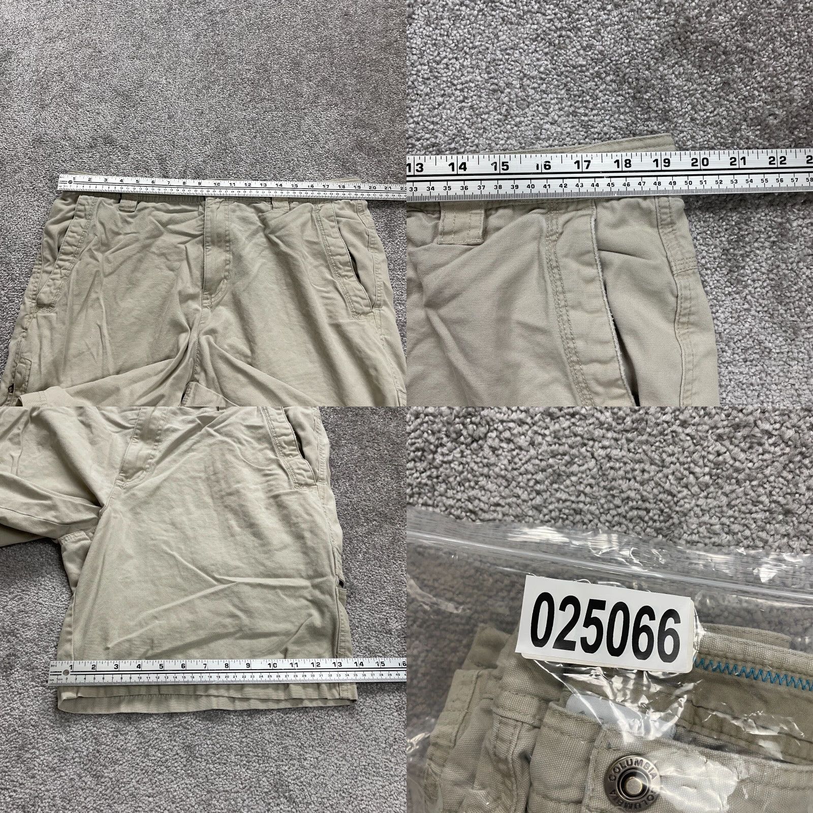 Vintage Columbia Cargo Shorts Mens 38x9 Brown Canvas Pockets Outdoor Casual, Regular Fit, 9 Inseam Size US 38 / EU 54 - 9 Thumbnail