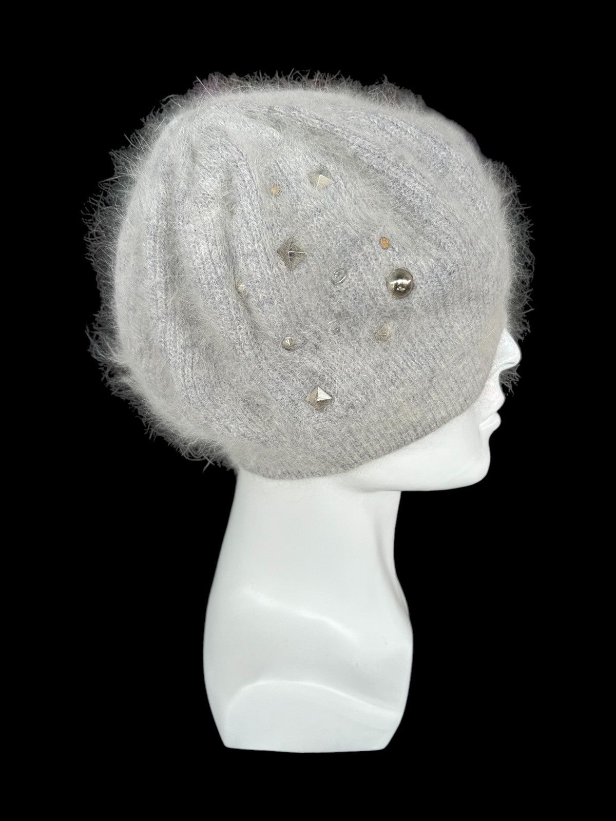 14th Addiction × Hysteric Glamour × Japanese Brand Punk Bondage Style Fur Mohair Rare Hats 🎌☠️💀 Size ONE SIZE - 2 Thumbnail