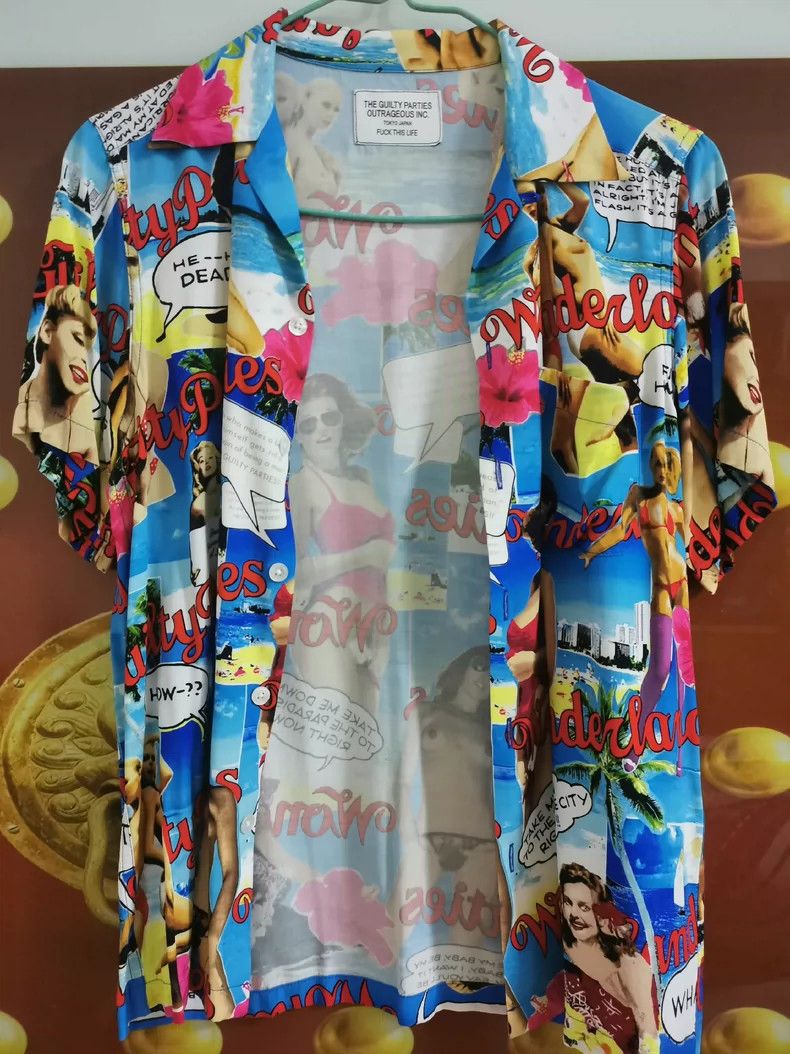 Wacko Maria Wacko Maria 12ss 'FUCK THIS LIFE' Hawaiian Shirt Size US S / EU 44-46 / 1 - 1 Thumbnail