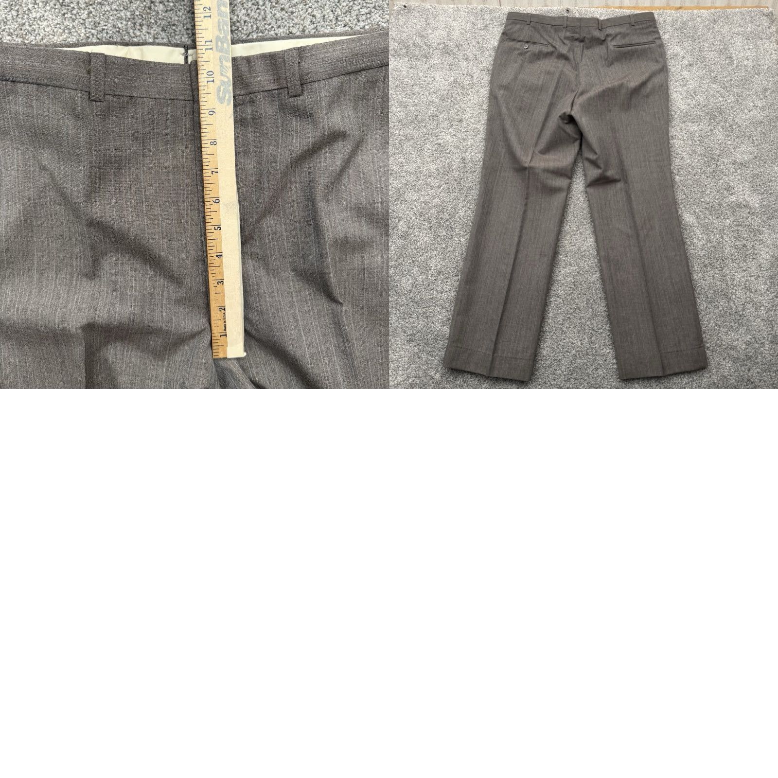 Vintage VINTAGE Austin Hill Ltd. Suit Jacket 2 Piece Men L Gray Striped 42 Chest 38 Waist 80s 70s Size 42R - 10 Thumbnail
