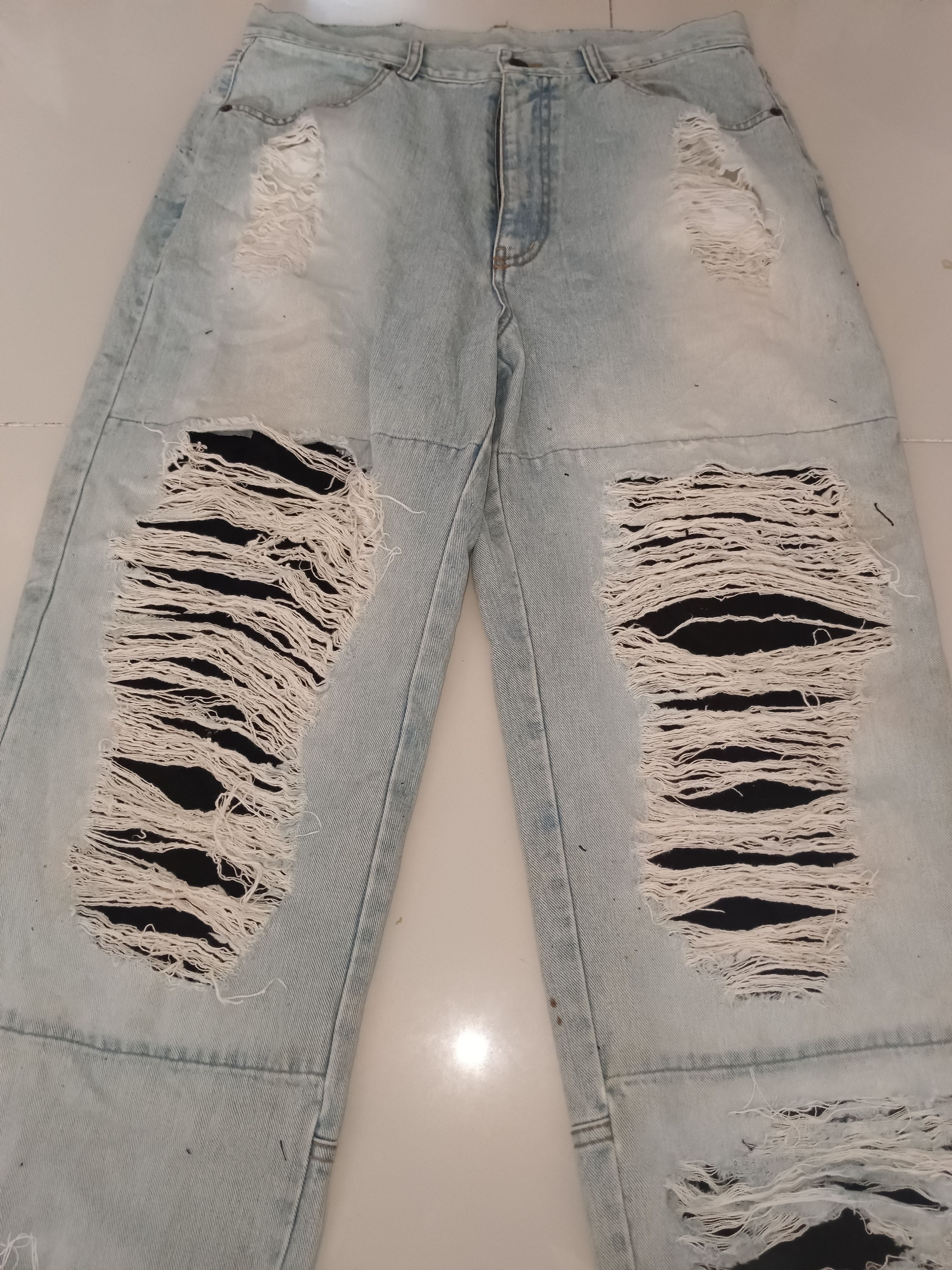 Japanese Brand Vintage Y2K Breath destroy Jeans Size US 34 / EU 50 - 2 Thumbnail