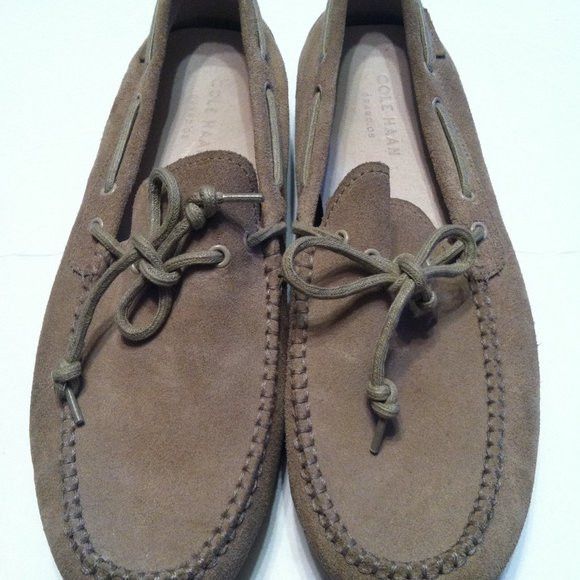 Cole Haan COLE HAAN MEN'S TAN LEATHER SUEDE LOAFERS SIZE: 10M Size US 10 / EU 43 - 1 Thumbnail