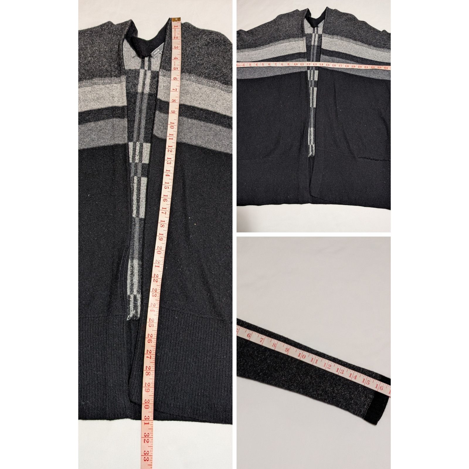 Vince Vince Women’s Open Front Wool Blend Stripe Cardigan Size S Size S / US 4 / IT 40 - 7 Thumbnail