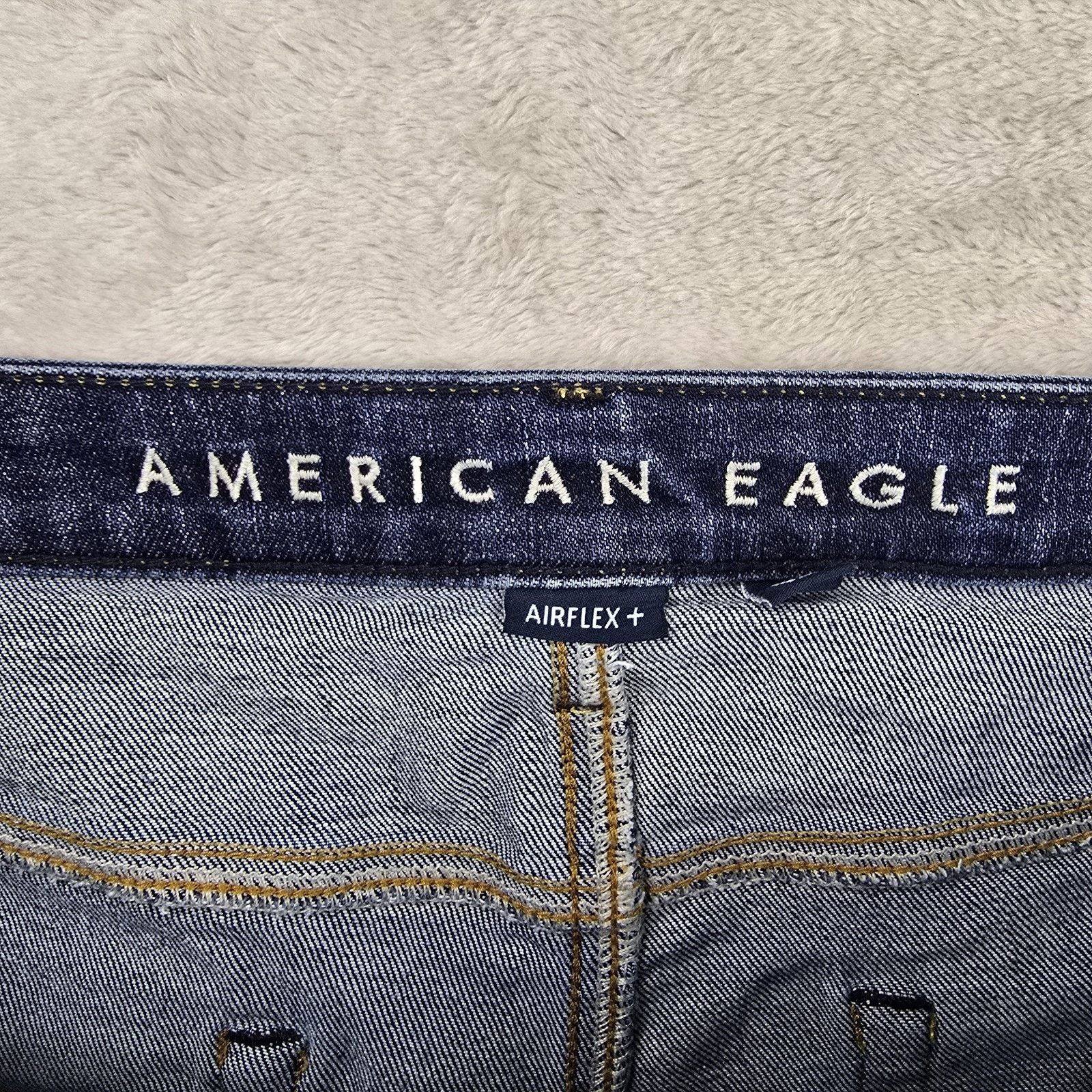 American Eagle Outfitters American Eagle Original Straight Jeans 33x30 (Fits 36x28) Size US 36 / EU 52 - 4 Thumbnail