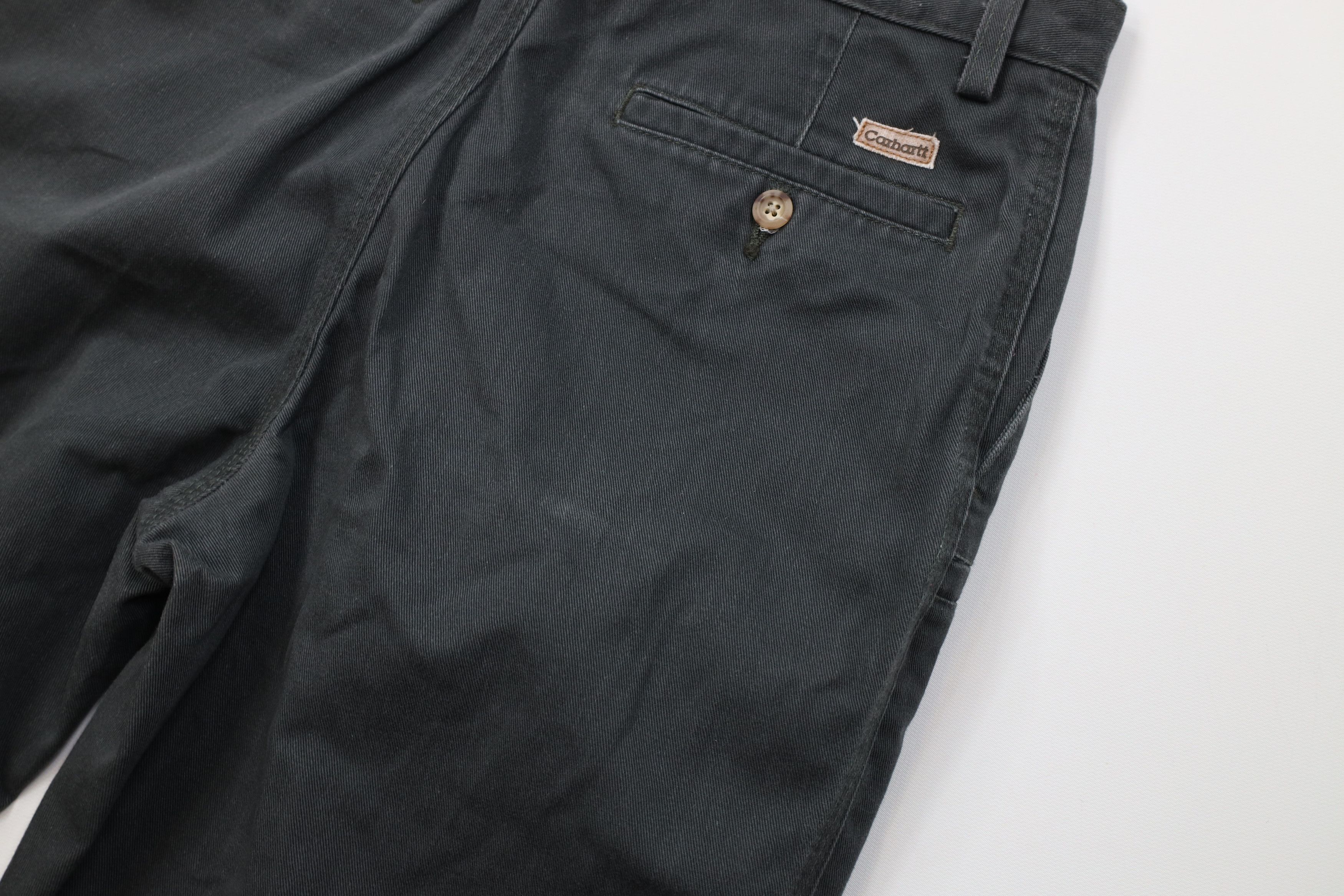 Carhartt Vintage 90s Carhartt Wide Leg Dungaree Pants Green Size US 32 / EU 48 - 15 Thumbnail