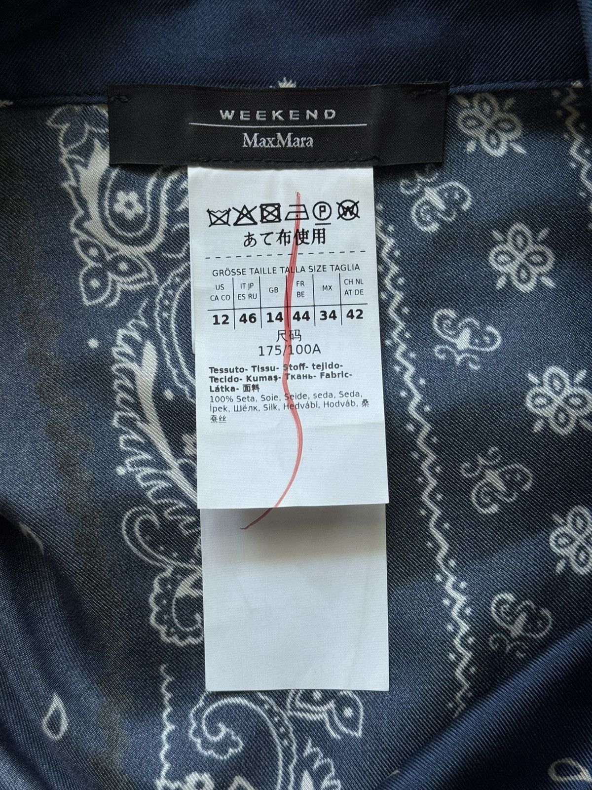 Weekend Max Mara Max Mara Weekend 100% silk bandana pattern blouse shirt Size XL / US 12-14 / IT 48-50 - 6 Thumbnail