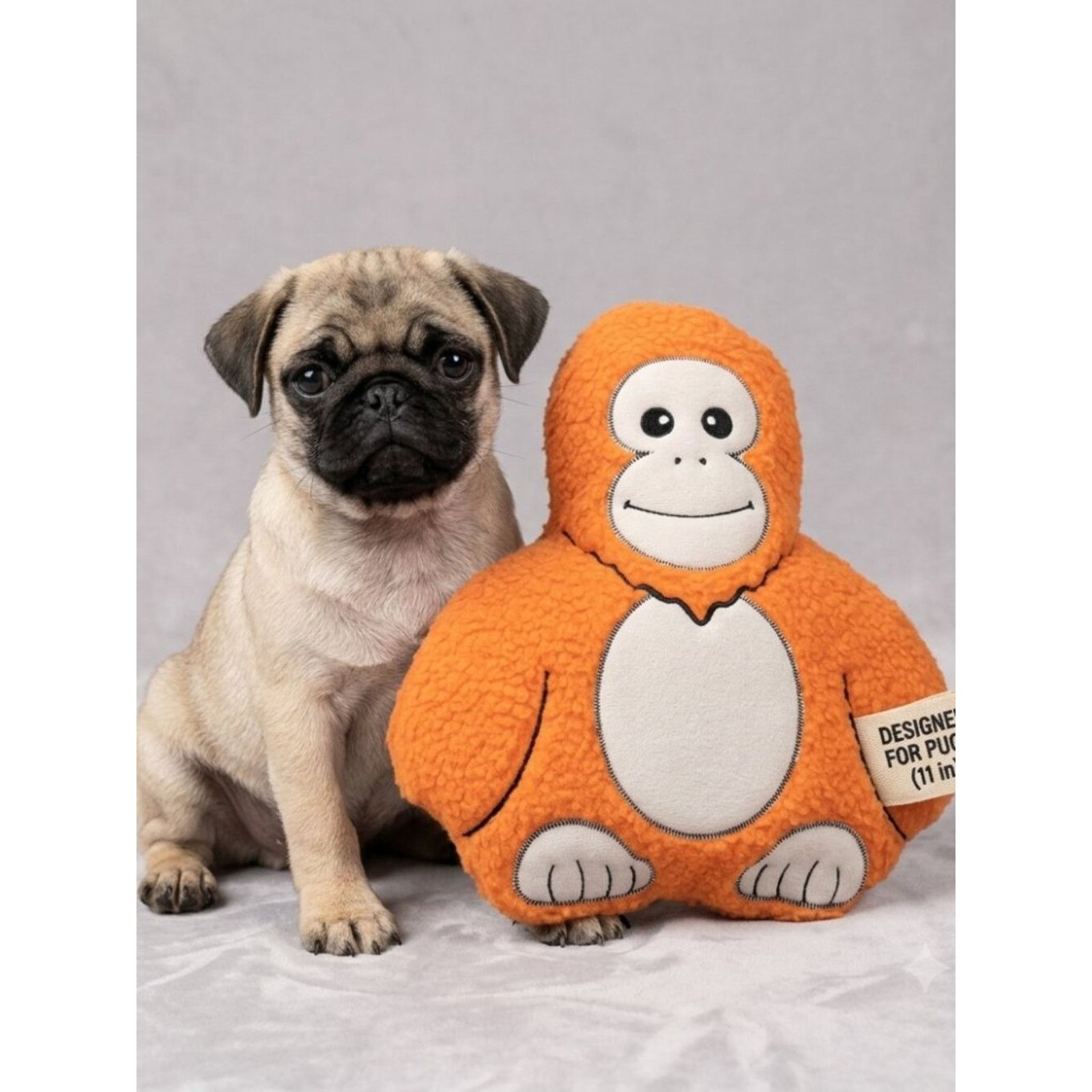 Other Ozzie the Orangutan Fleece Dog Toy Squeaker & Crinkle Toy Size ONE SIZE - 1 Thumbnail