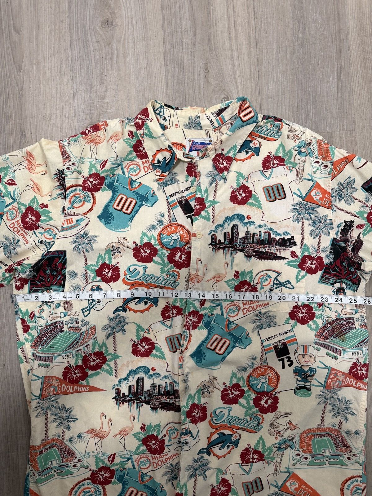 Reyn Spooner Vintage Reyn Spooner NFL Miami Dolphins Team Button Down Size US XXL / EU 58 / 5 - 6 Thumbnail