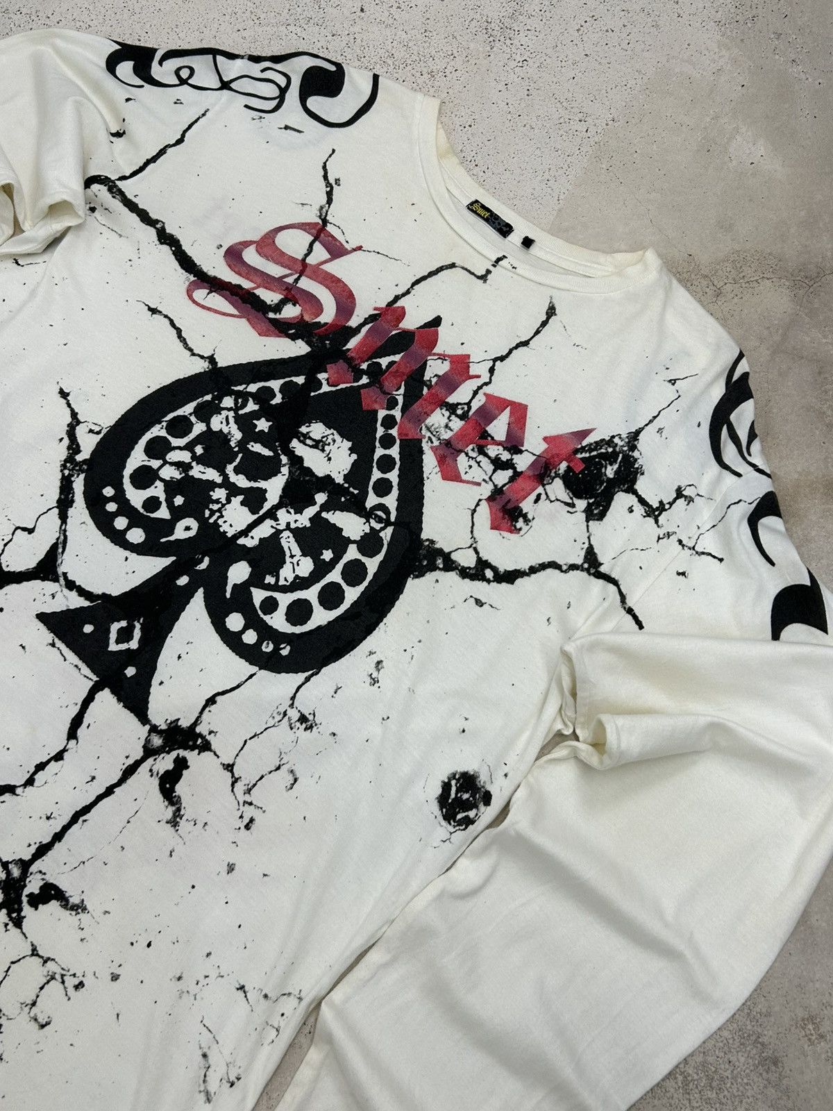 Designer Smet – Distressed Spade Graphic, Gothic Vintage Look Size US L / EU 52-54 / 3 - 6 Thumbnail
