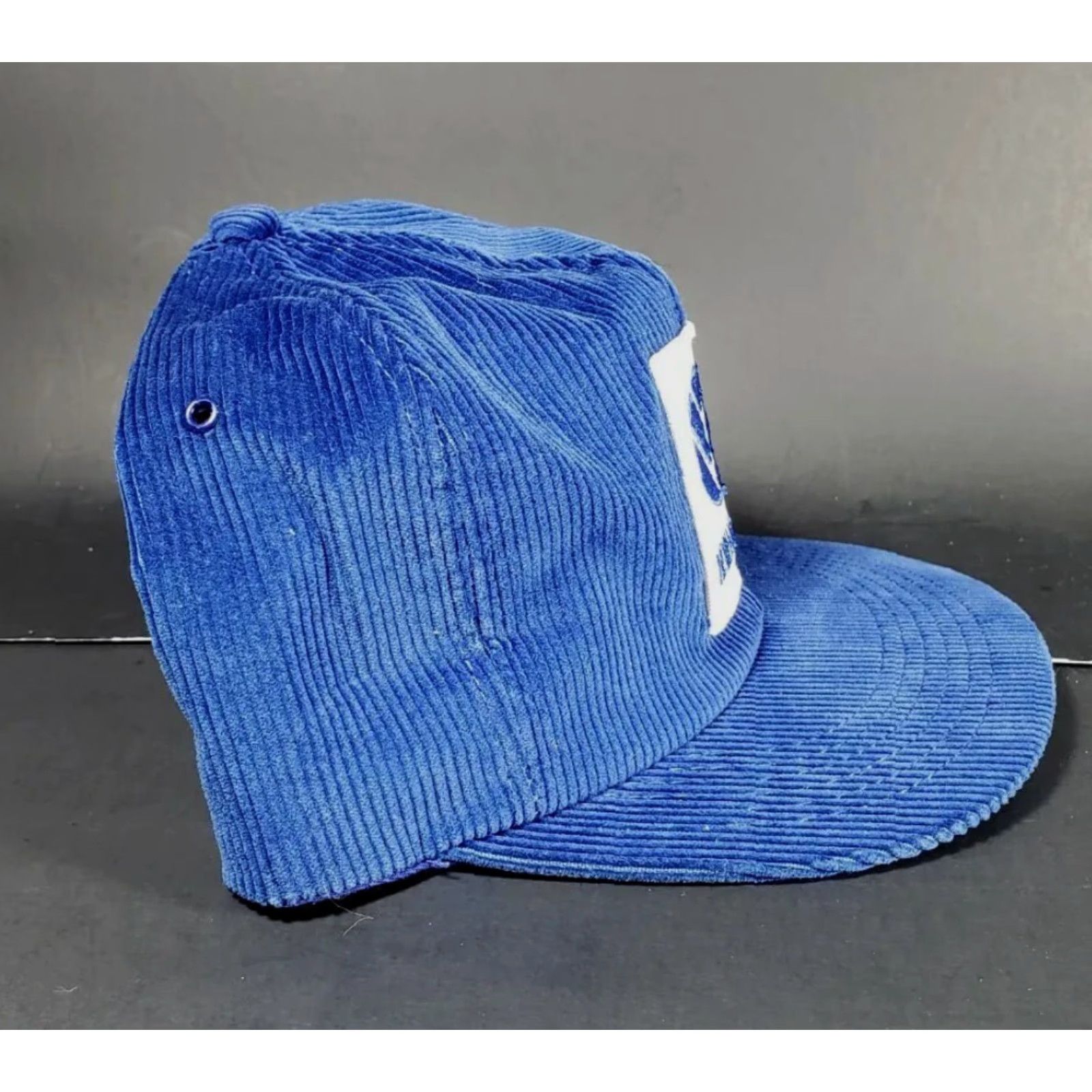 Vintage VTG New Holland Patch Blue Corduroy Snapback Hat Men Adjustable USA Size ONE SIZE - 5 Thumbnail