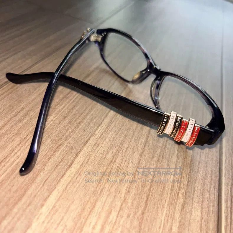 Vivienne Westwood Vivienne Westwood Metal slogan mirror leg logo nerd glasse Size ONE SIZE - 1 Thumbnail