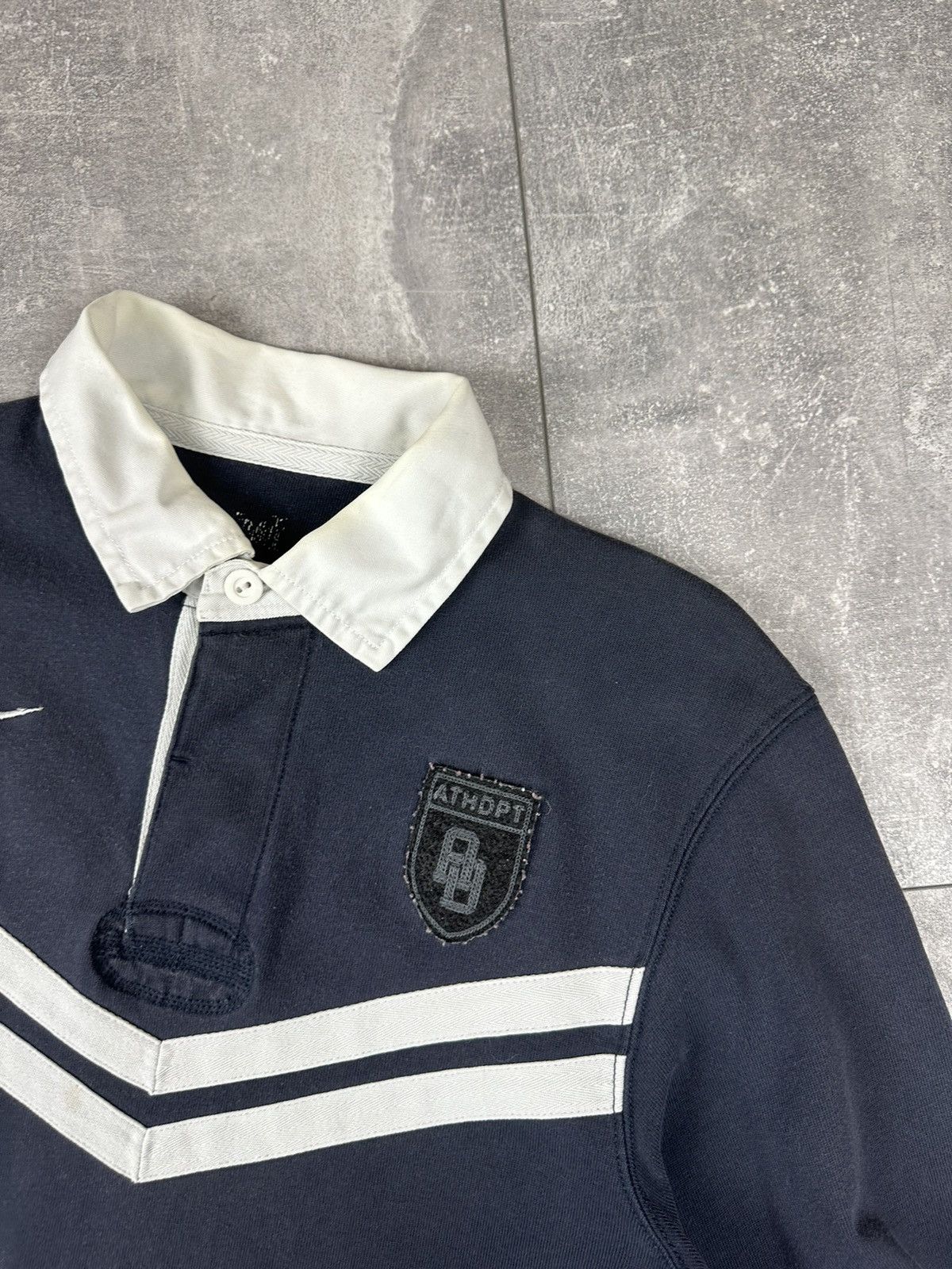 Nike Nike Adepth Vintage Retro Rugby Jersey Long Sleeve Size US S / EU 44-46 / 1 - 8 Thumbnail