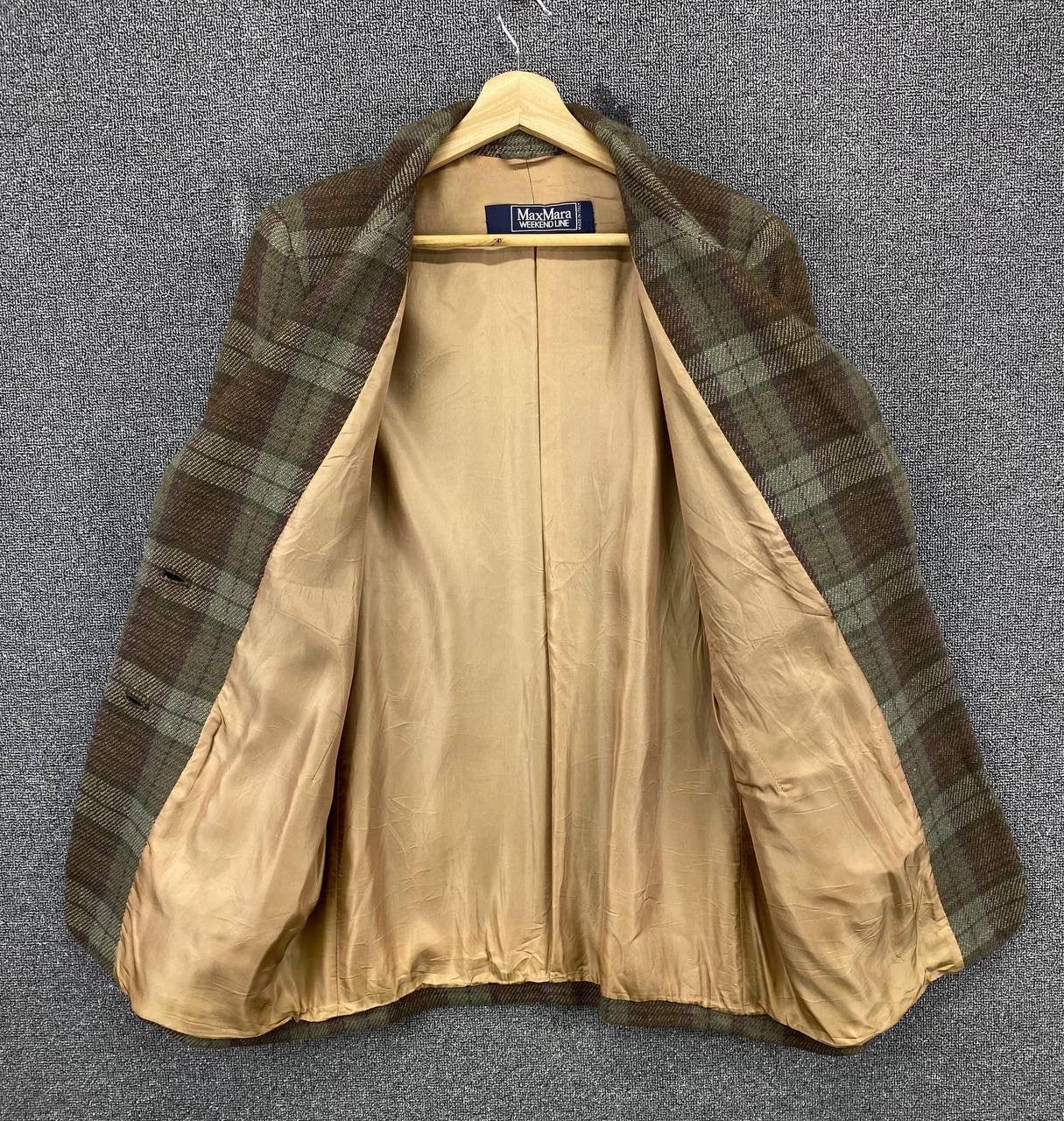 Max Mara Vintage Max Mara Weekend Line Shadow Plaid Wool Coat Jacket Size M / US 6-8 / IT 42-44 - 6 Thumbnail