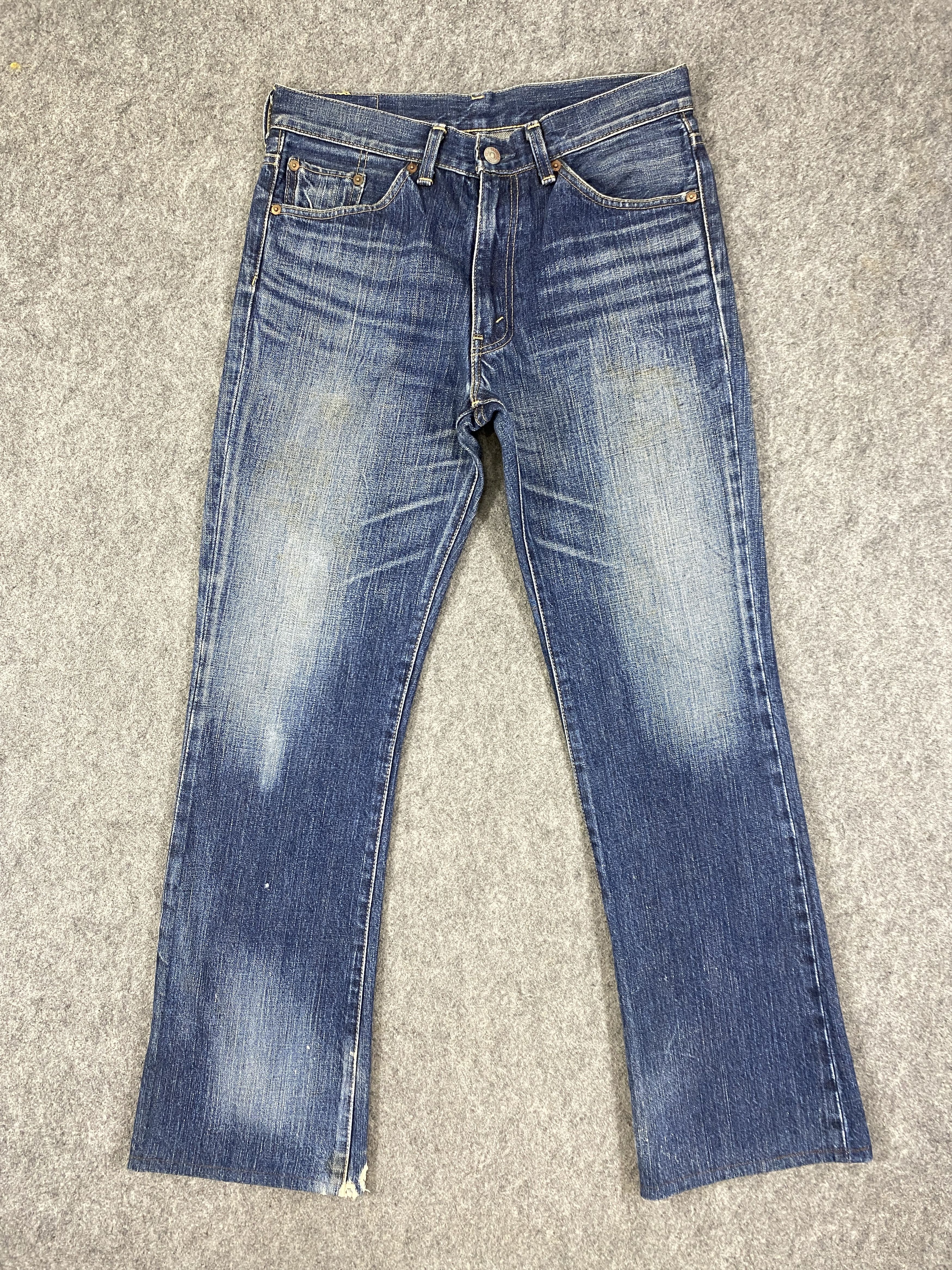 Japanese Brand Faded Blue Vintage Levi's 517 Flare Jeans 31x30.5 - JN3298 Size US 31 - 1 Thumbnail