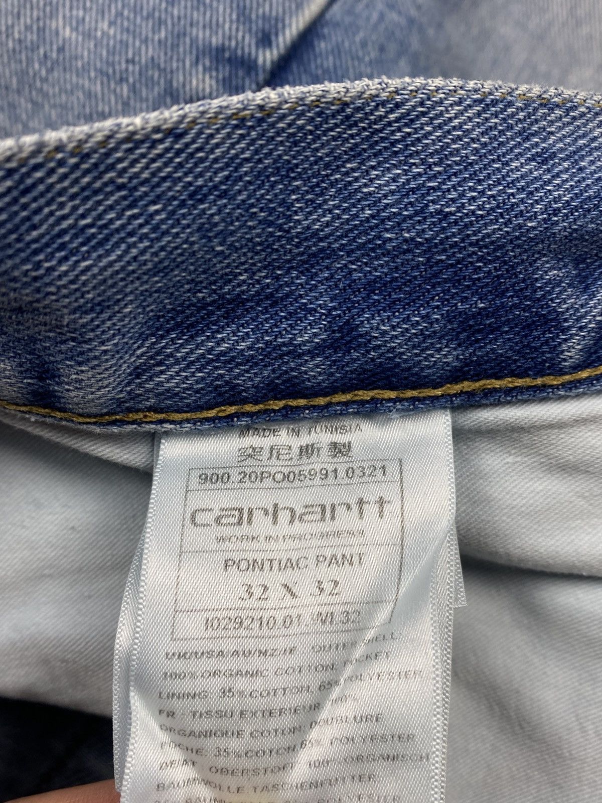 Carhartt Carhartt WIP Pontiac Pant Jeans Light Used Wash Straight Fit Size US 32 / EU 48 - 21 Thumbnail