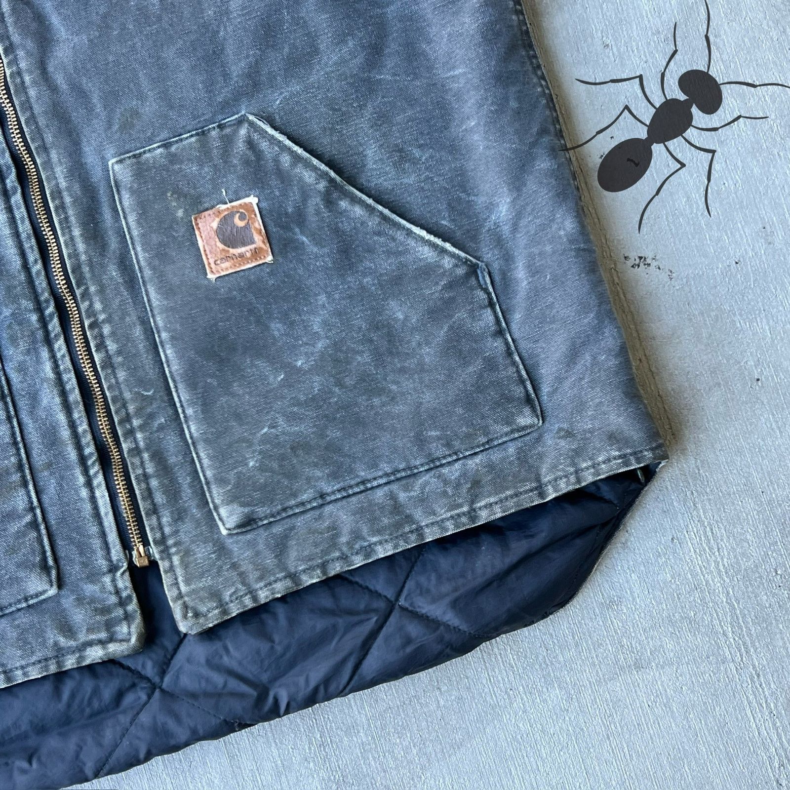 Carhartt × Vintage Carhartt faded gray work wear vest Size US XL / EU 56 / 4 - 9 Thumbnail