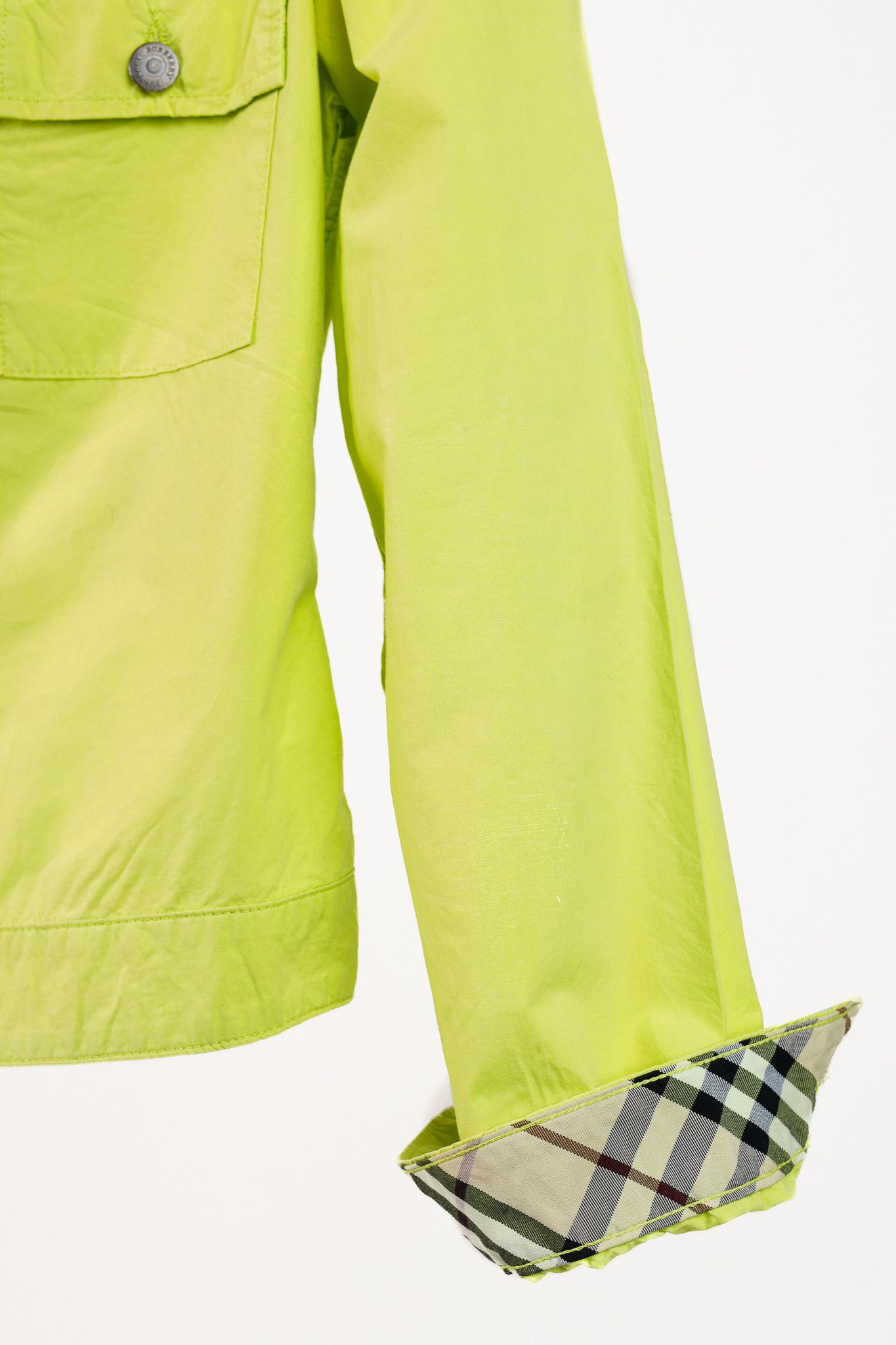 Burberry Burberry Neon Green Cotton Button-Up Jacket Size M / US 6-8 / IT 42-44 - 6 Thumbnail