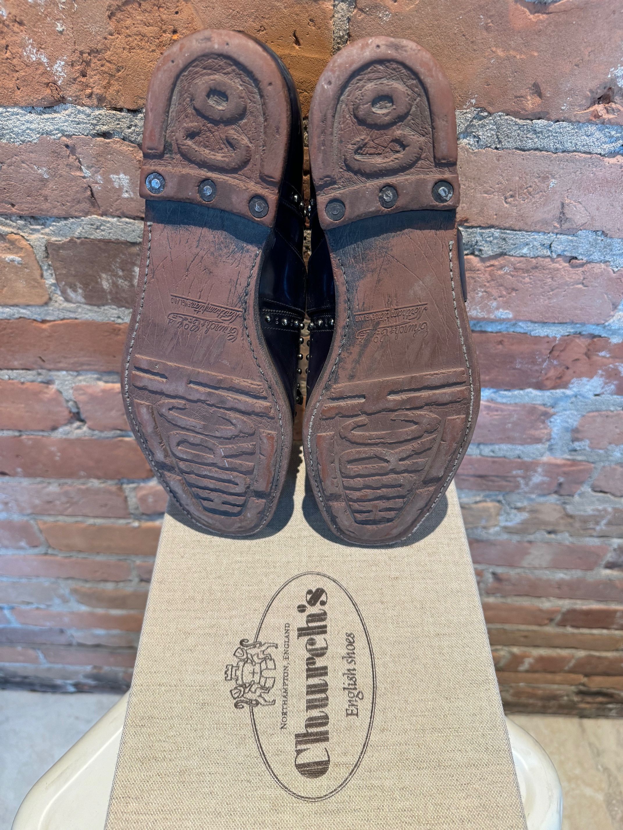 Church's Church’s Shanghai 8 Studded Monk Strap Polished Fumé Size US 8 / EU 41 - 6 Thumbnail